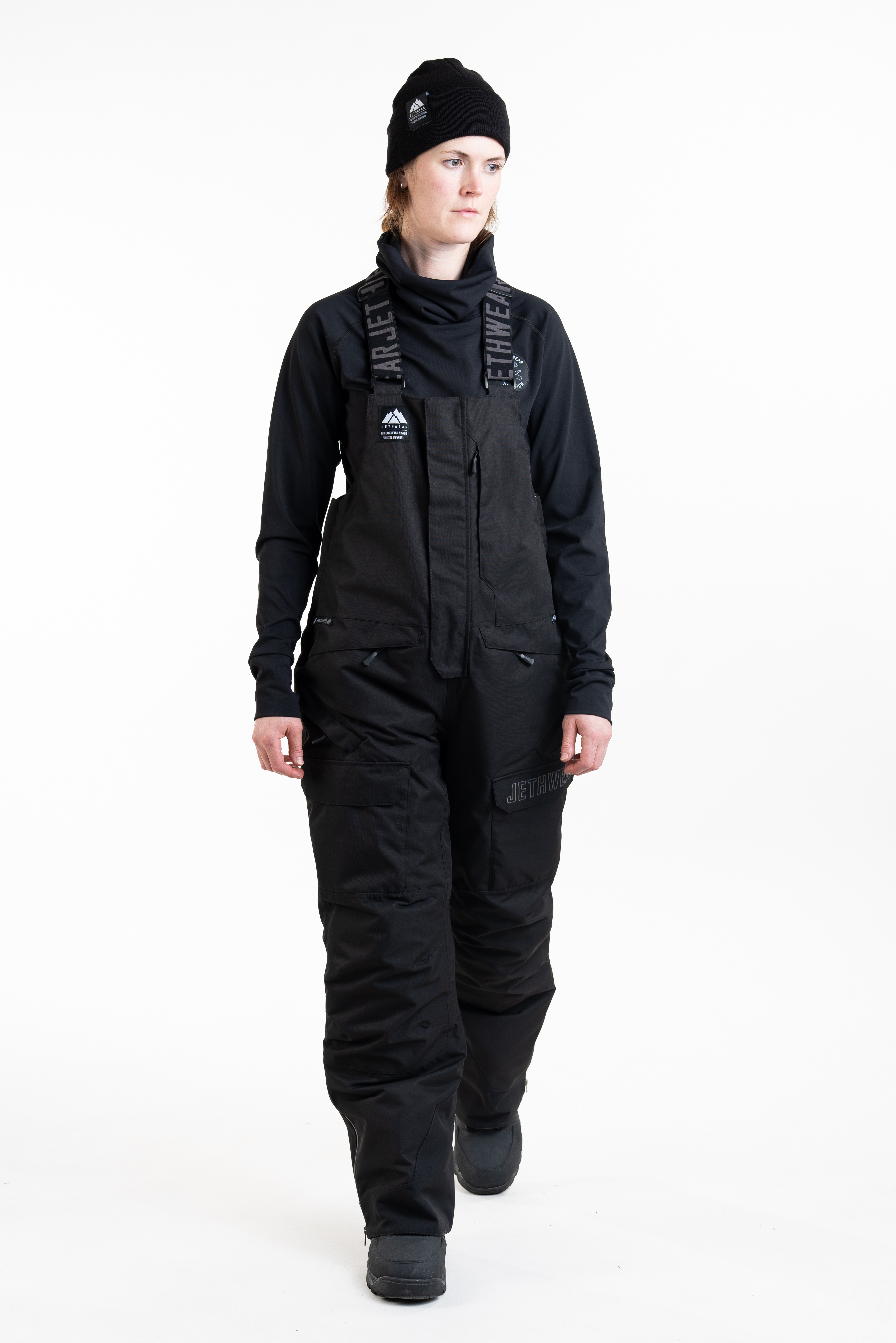 Jethwear W's Treeline Bib Pant - Black - 60g - 6