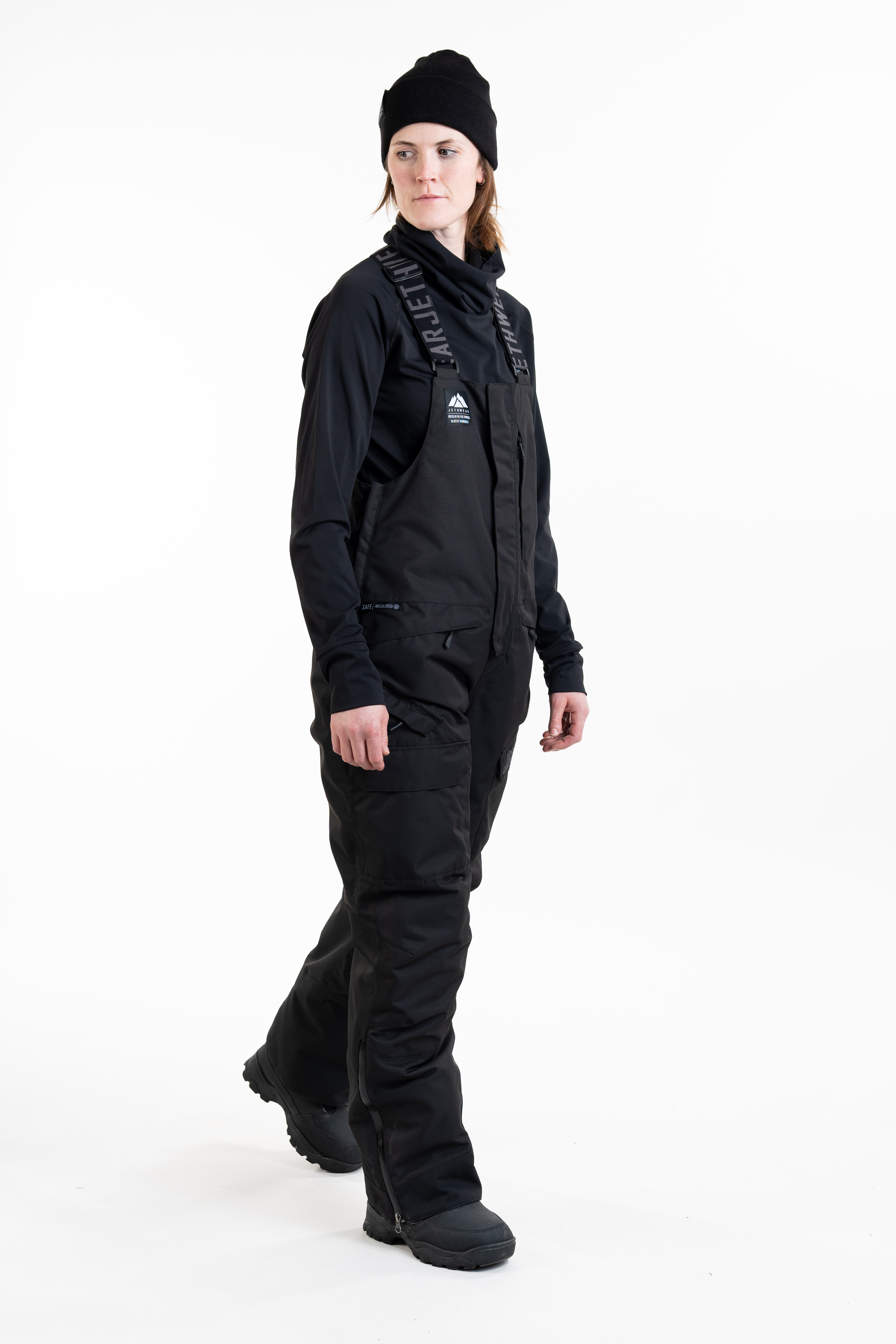 Jethwear W's Treeline Bib Pant - Black - 60g - 8