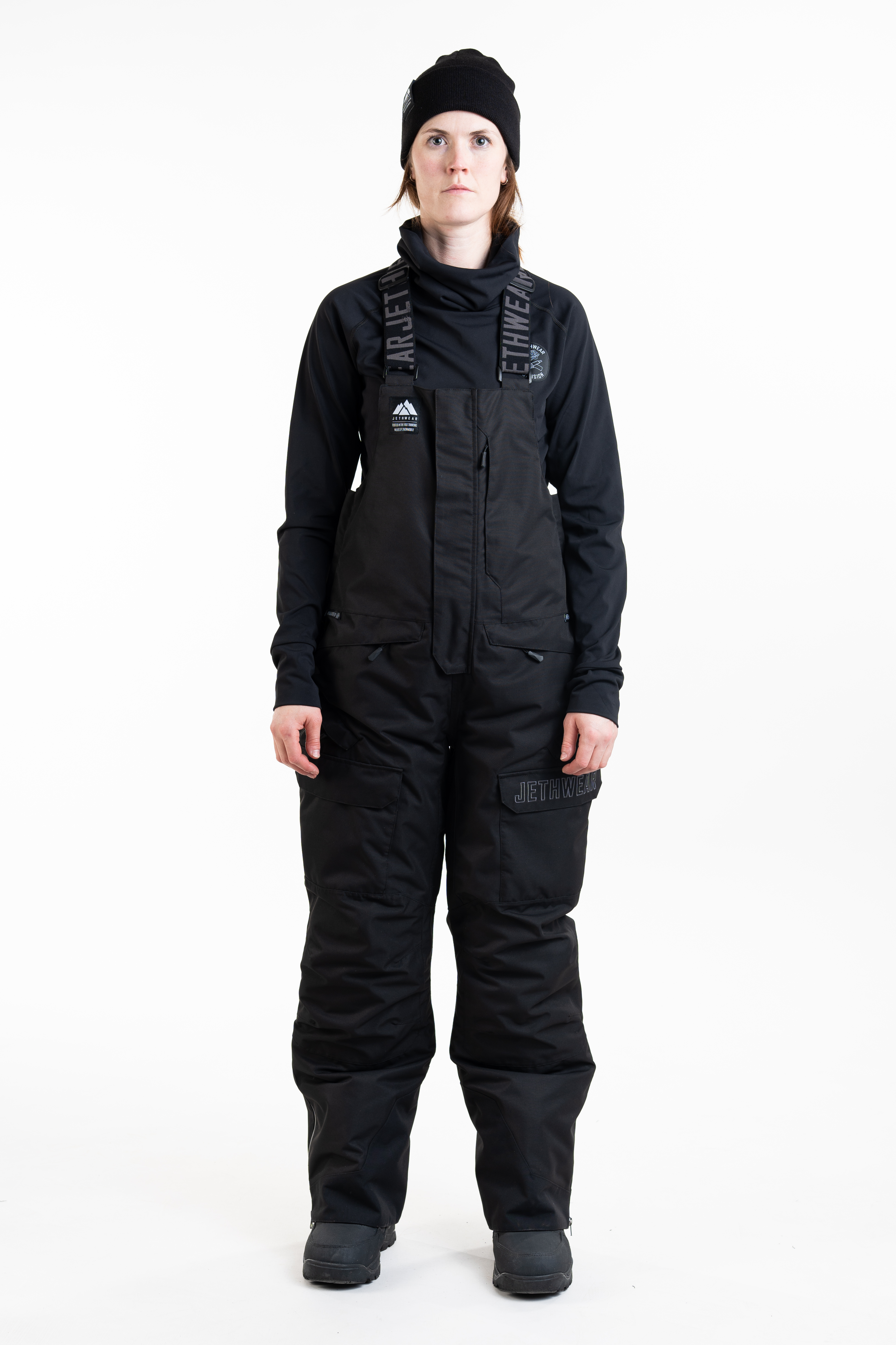 Jethwear W's Treeline Bib Pant - Black - 150g