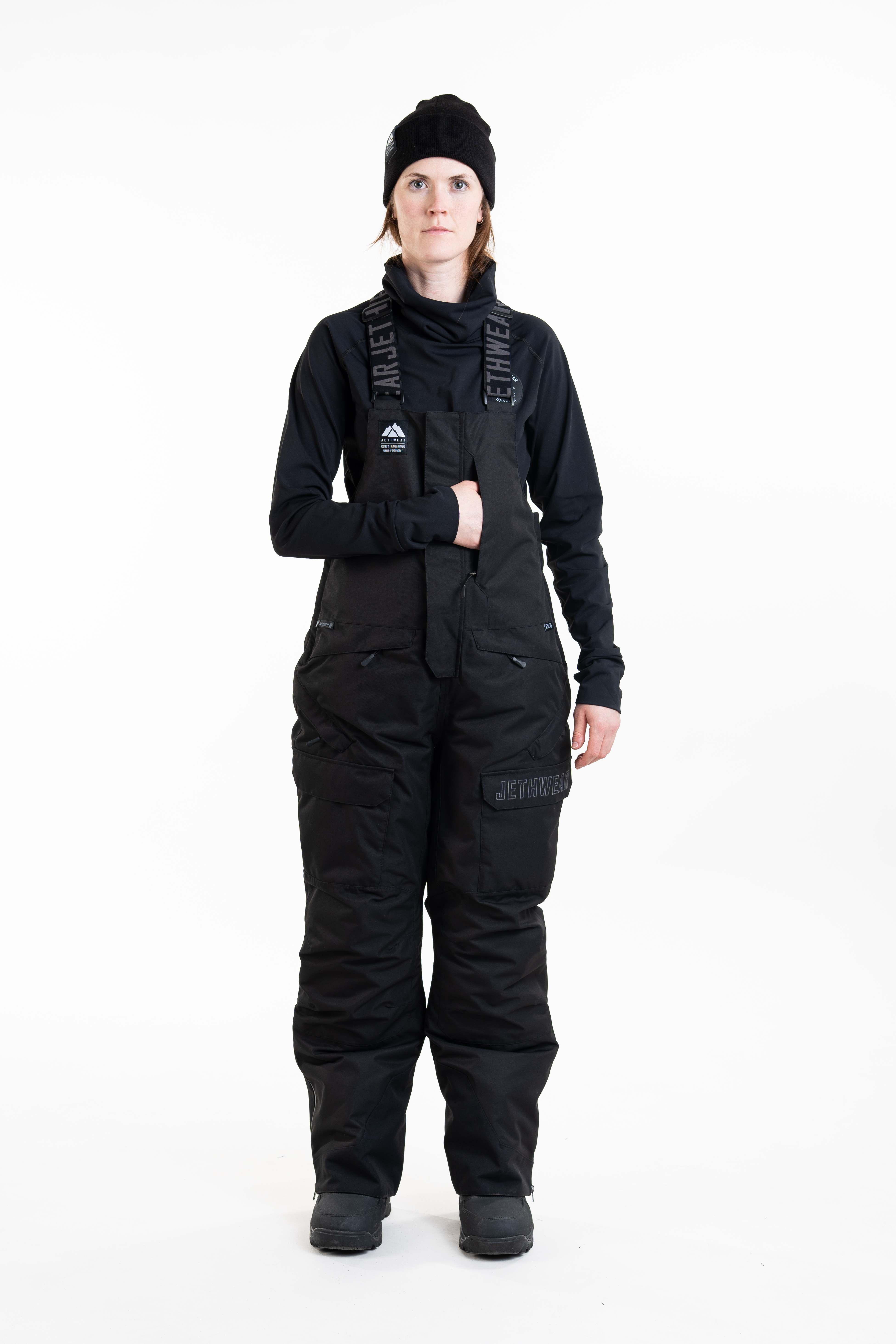 Jethwear W's Treeline Bib Pant - Black - 150g - 10