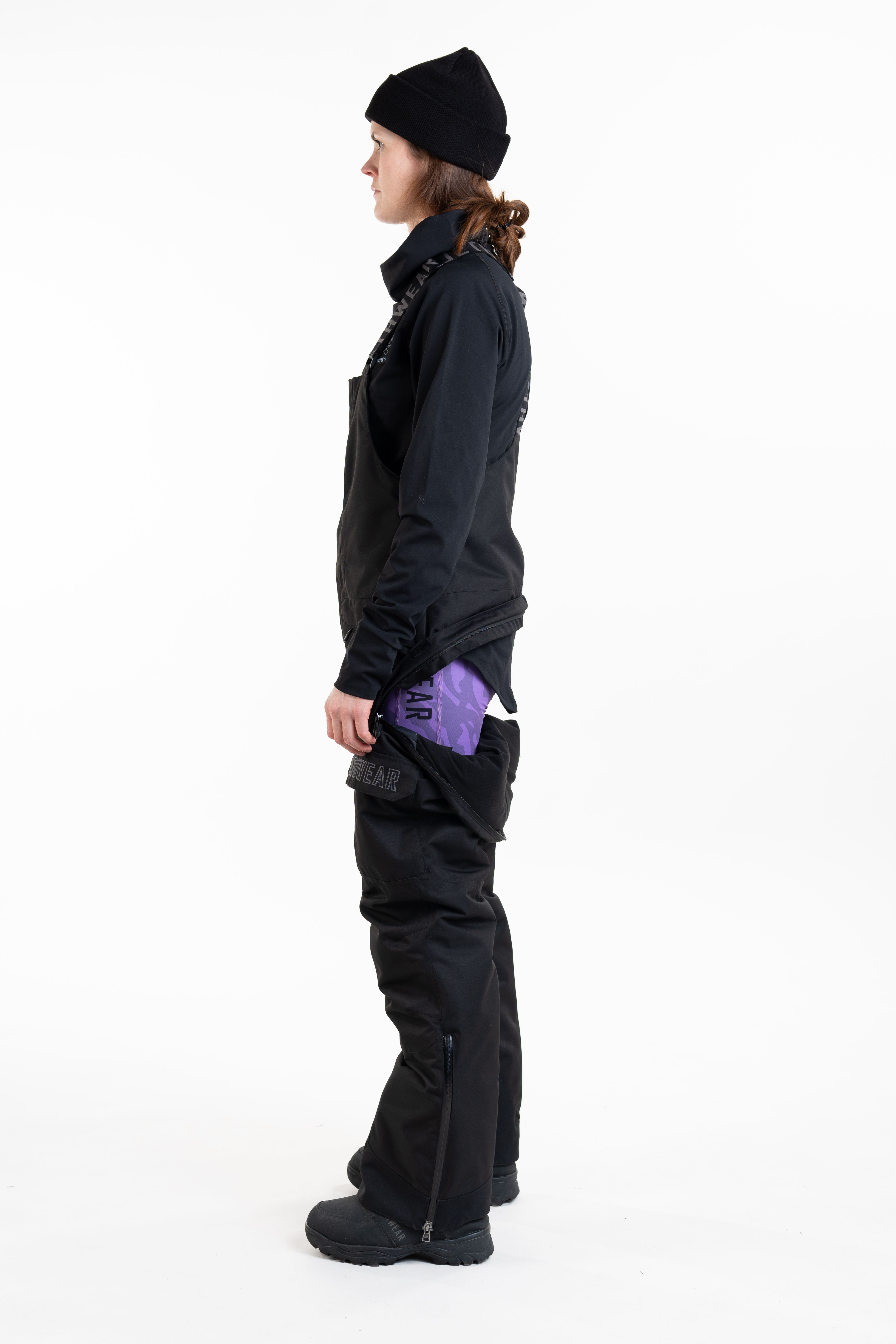Jethwear W's Treeline Bib Pant - Black - 150g - 15