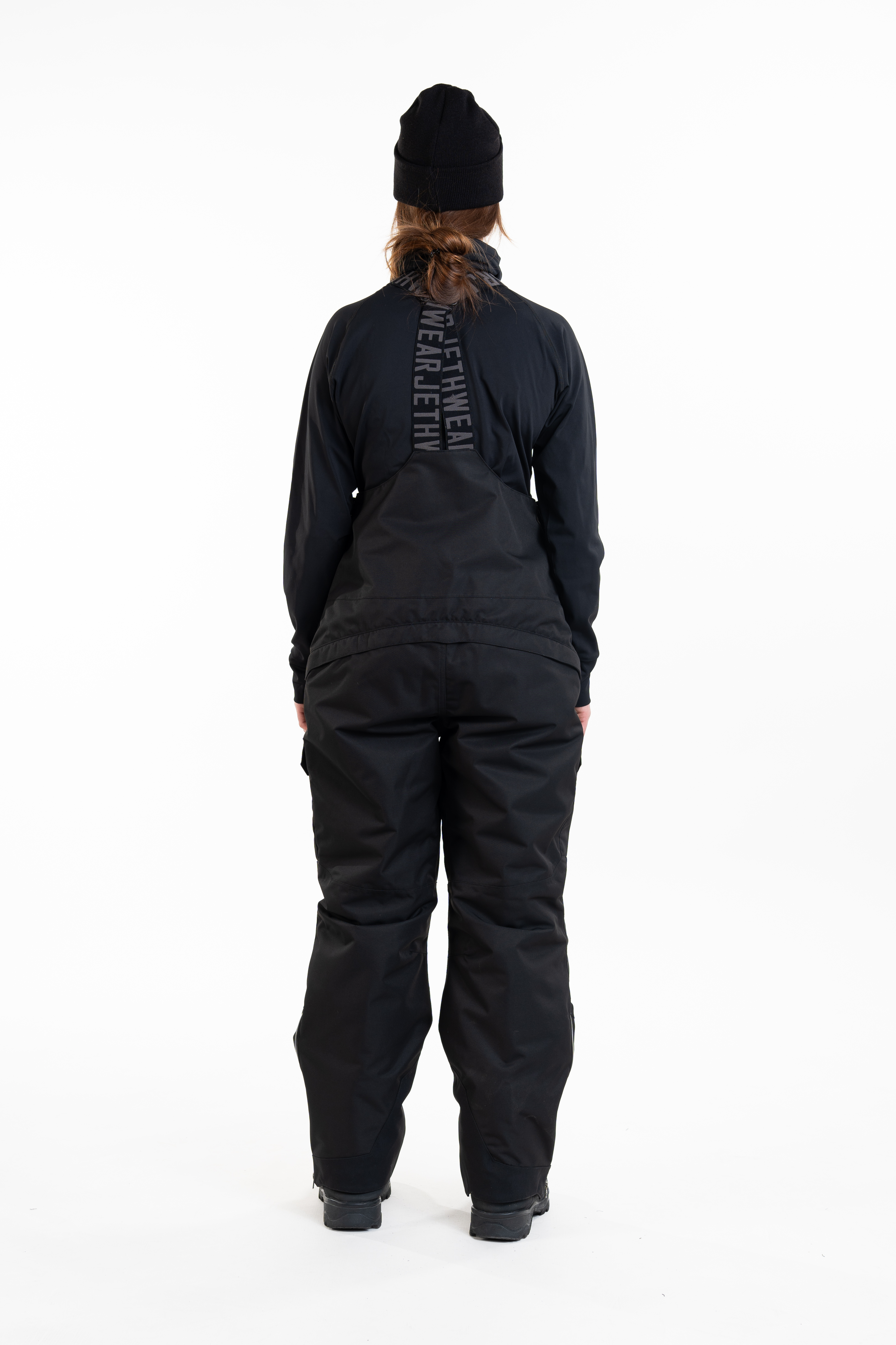 Jethwear W's Treeline Bib Pant - Black - 150g - 4