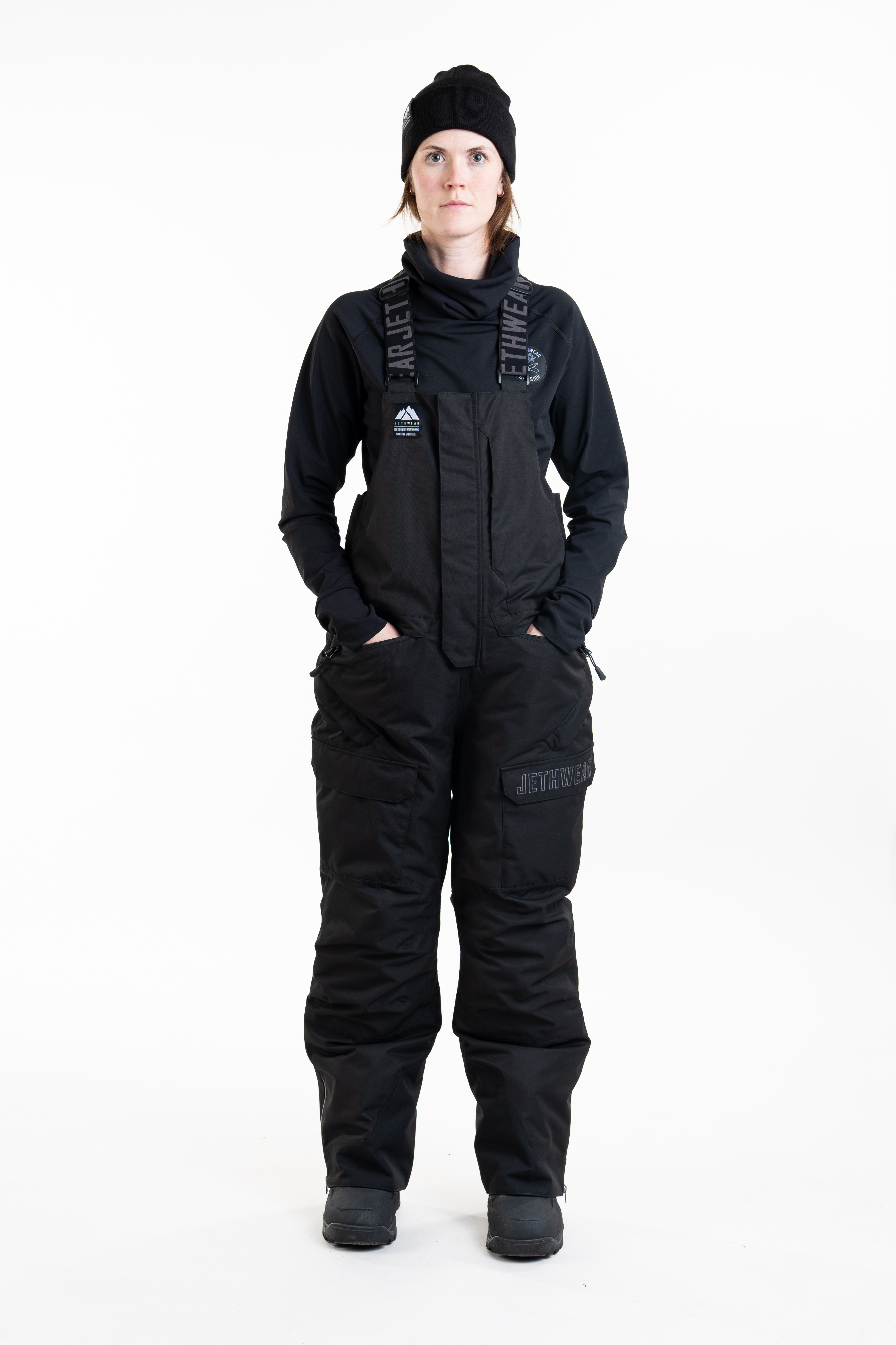 Jethwear W's Treeline Bib Pant - Black - 150g - 12