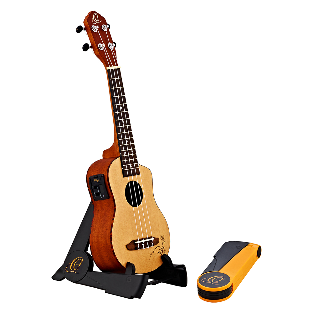 Ortega OPUS-1BK Pocket Stand Ukulele, Black