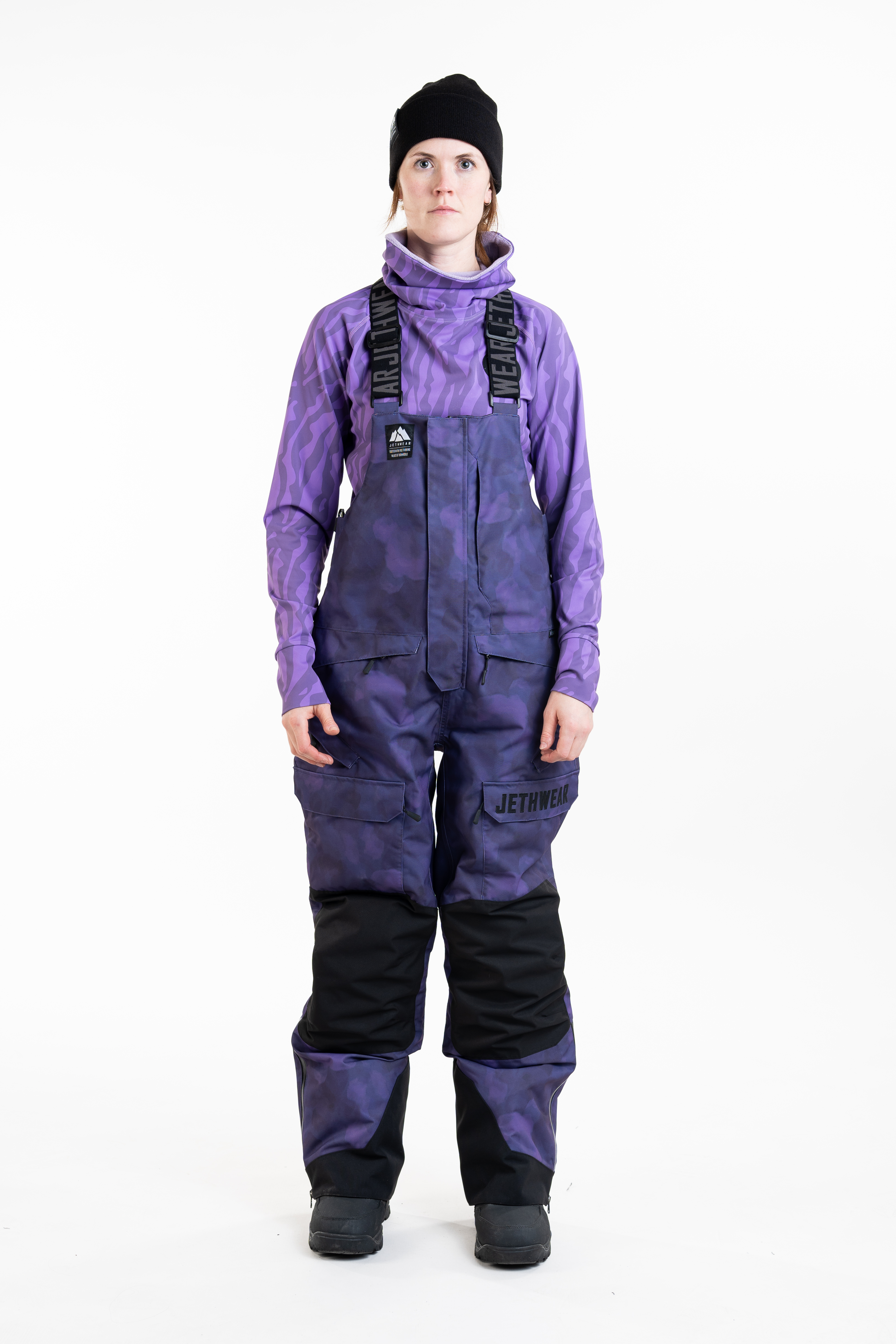 Jethwear W's Treeline Bib Pant - Purple TieDye - 60g