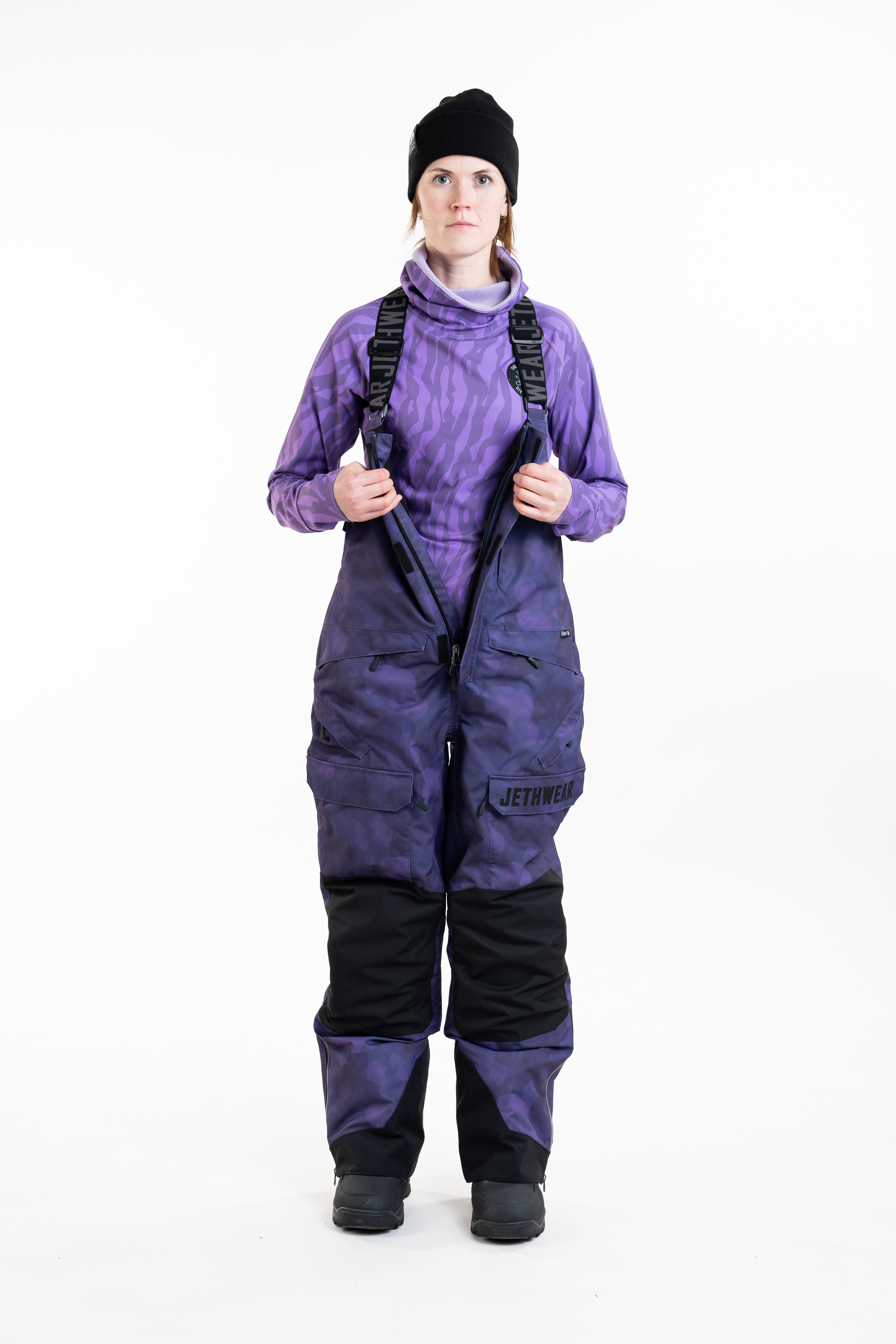 Jethwear W's Treeline Bib Pant - Purple TieDye - 60g - 9