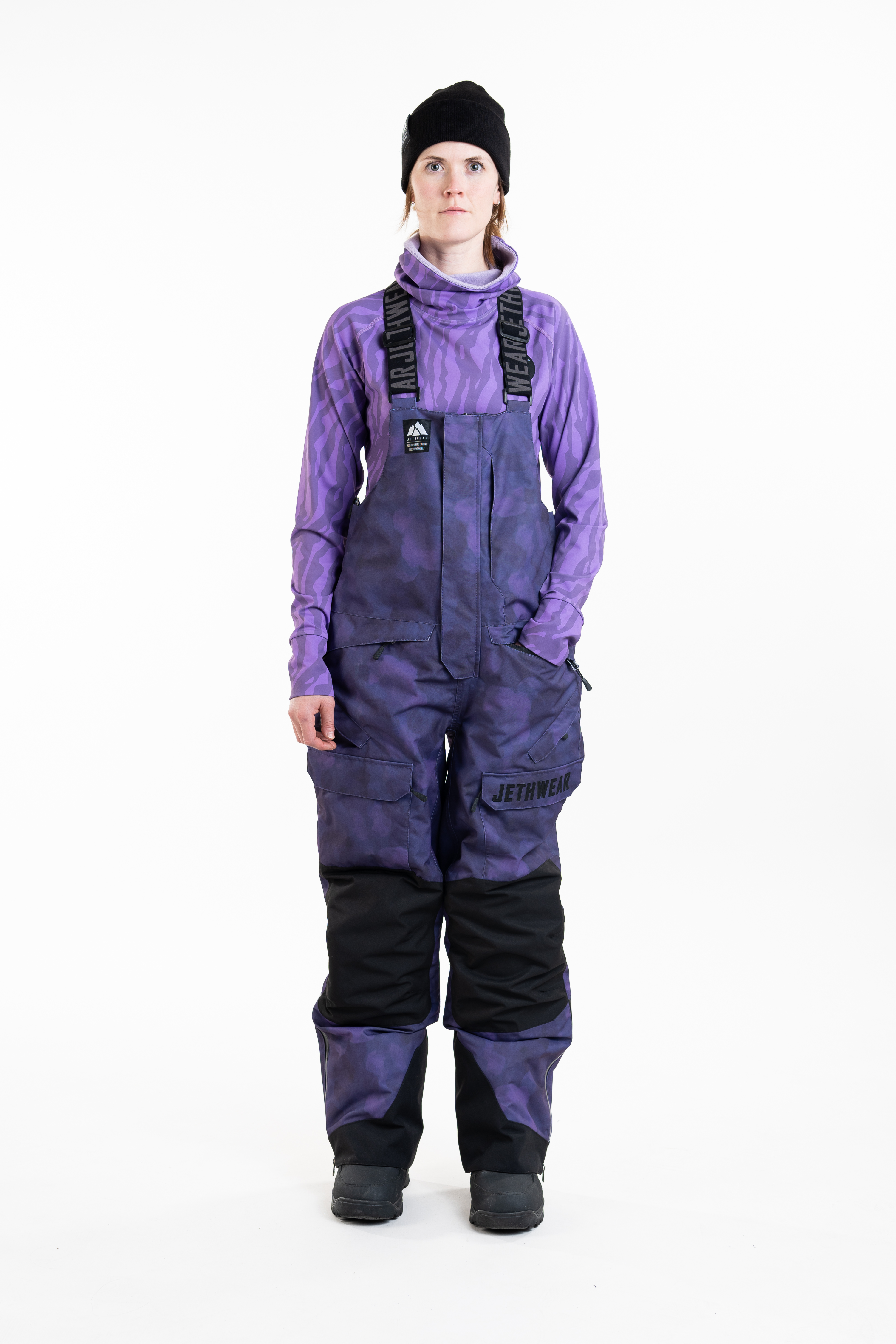 Jethwear W's Treeline Bib Pant - Purple TieDye - 60g - 8