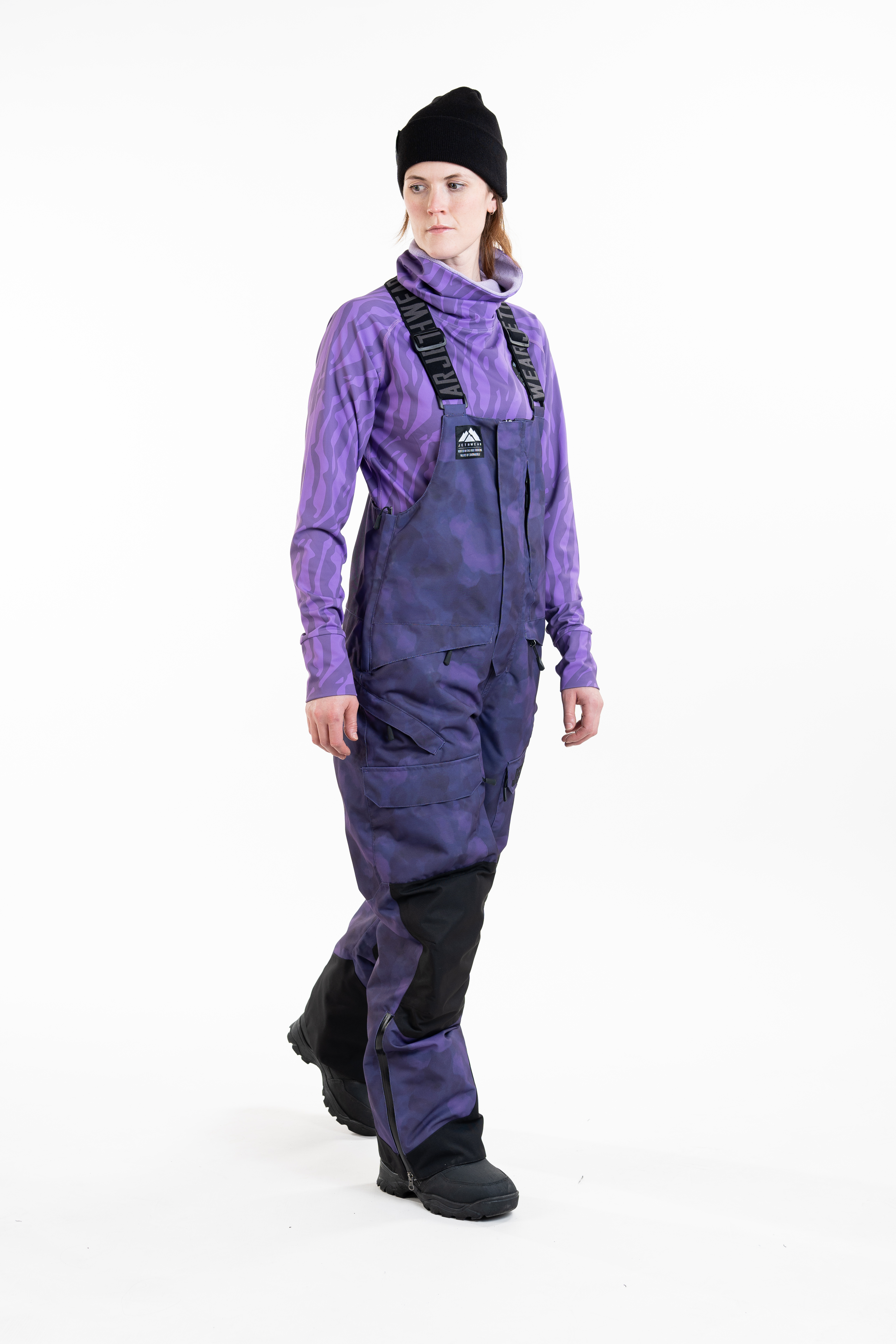 Jethwear W's Treeline Bib Pant - Purple TieDye - 60g - 6