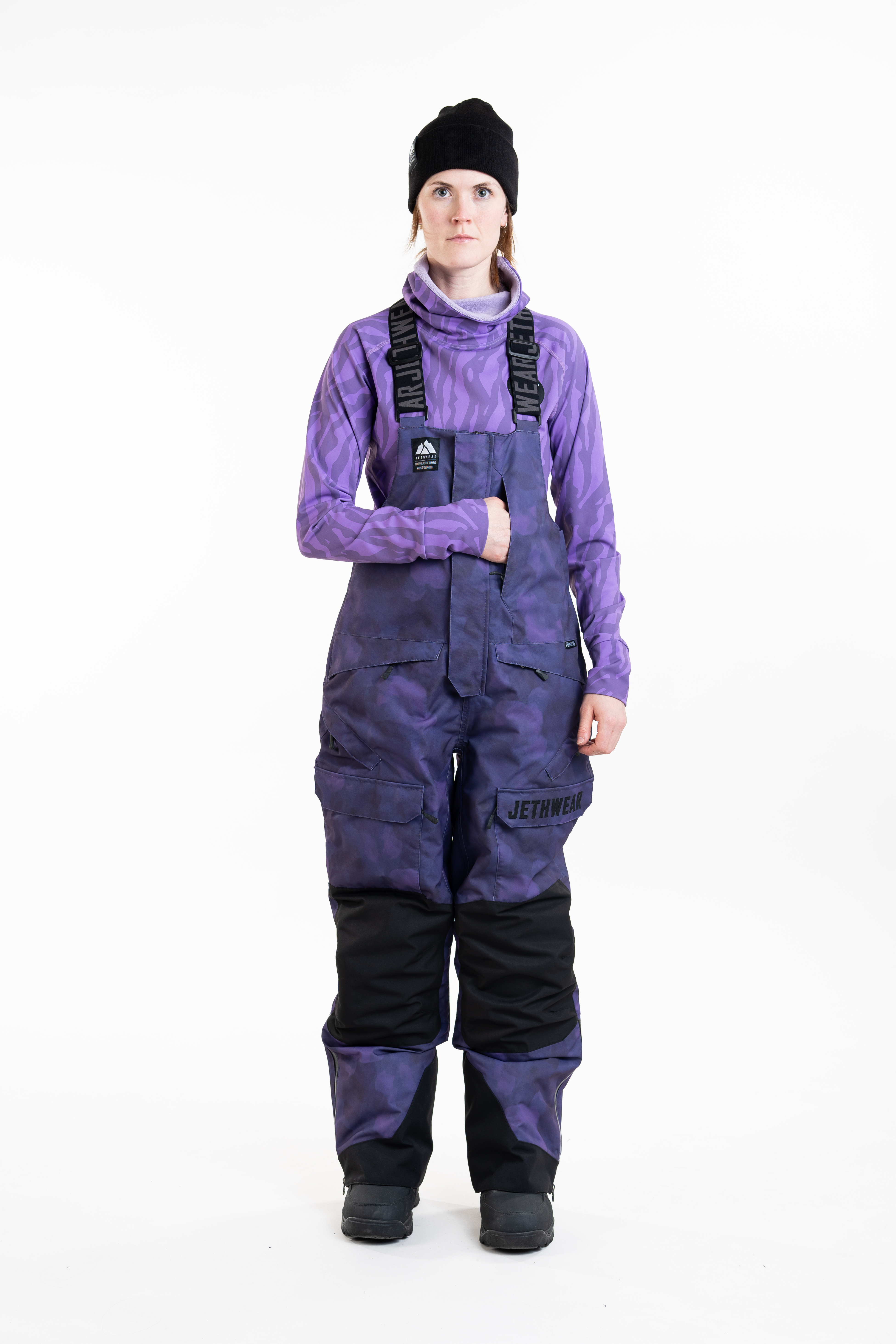 Jethwear W's Treeline Bib Pant - Purple TieDye - 60g - 10
