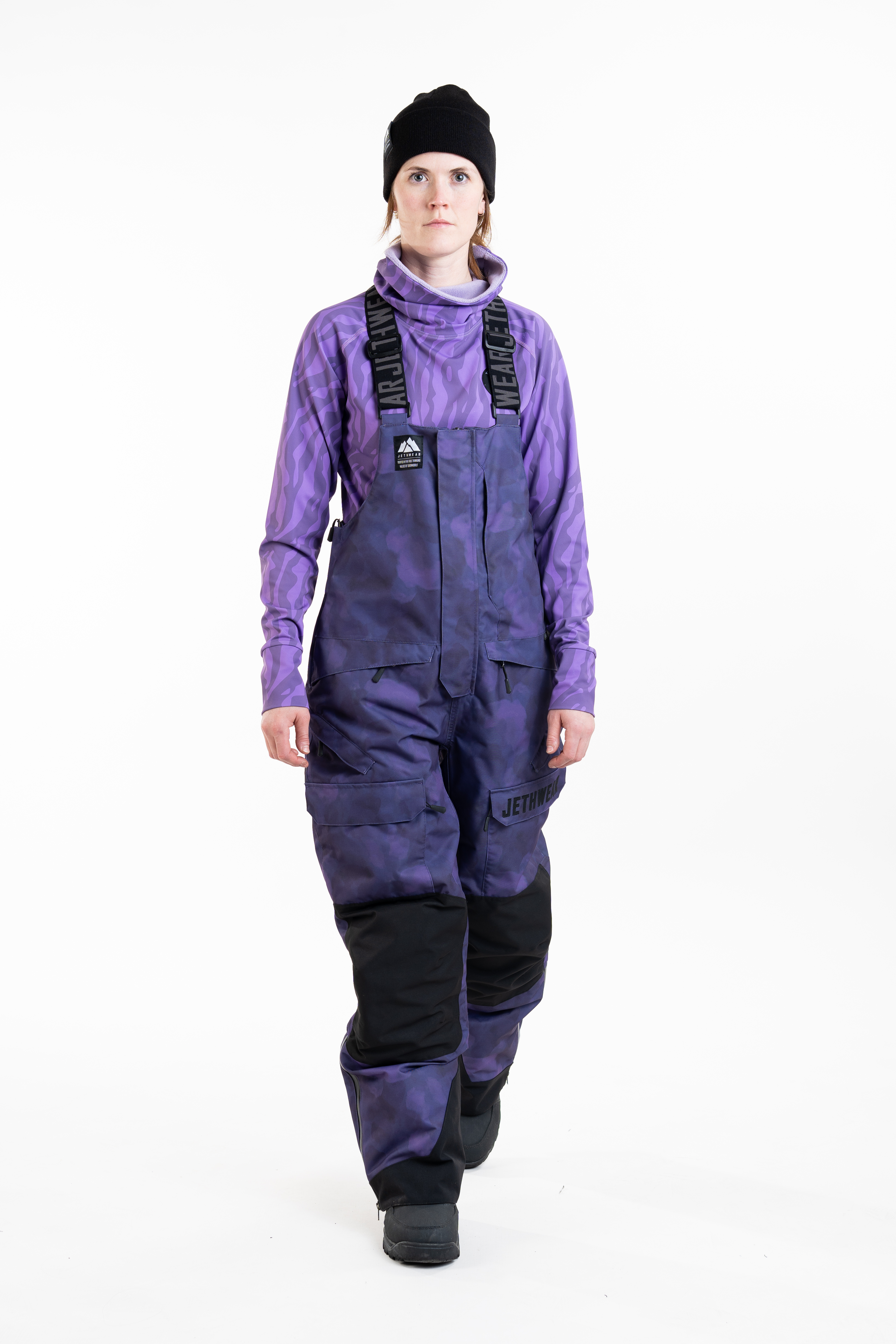 Jethwear W's Treeline Bib Pant - Purple TieDye - 60g - 5