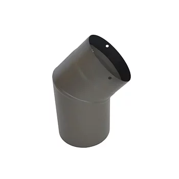 Emaljerad Rörböj 45 Grader kort ∅ 150 MM Grå