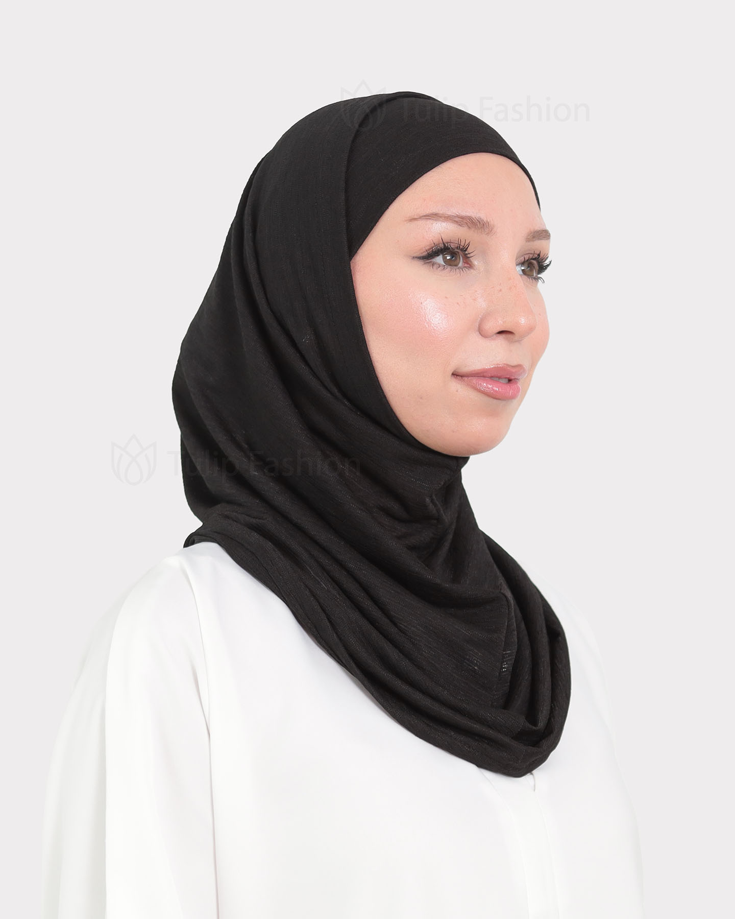 Hijab - Al Amira Lycra Metallic - Black