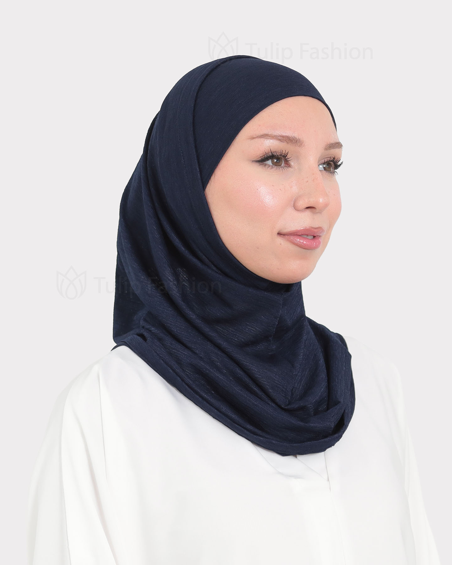 Hijab - Al Amira Lycra Metallic - Midnight Blue