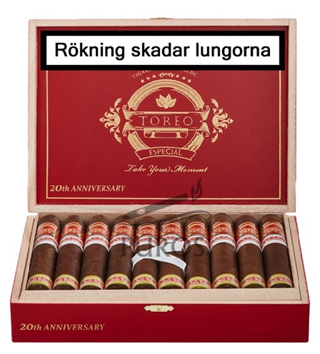 Toreo Especial 20th Anniversary Robusto XL Cigarrlåda 20-pack