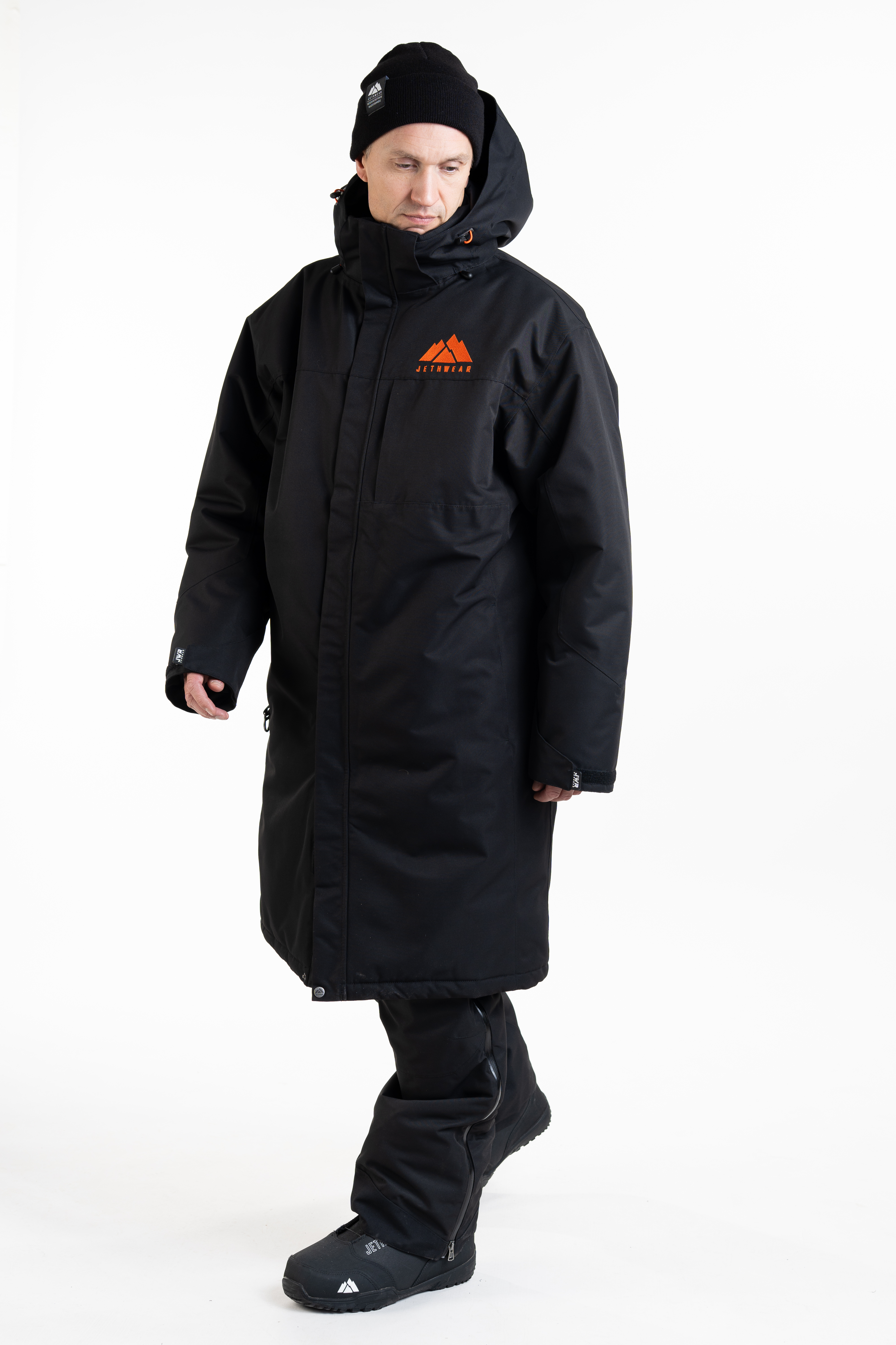 Jethwear PIT COAT - Black / Orange - 7