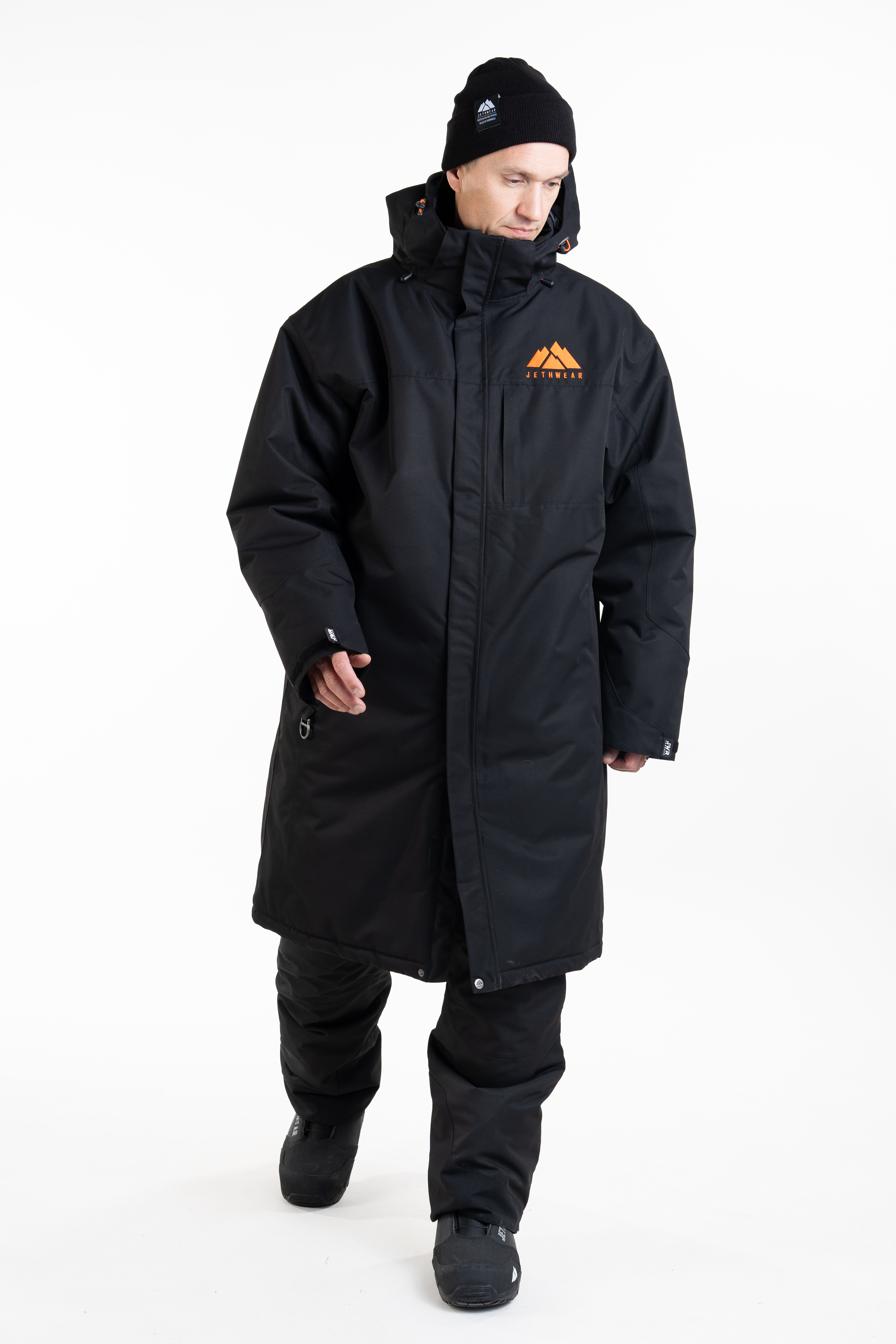 Jethwear PIT COAT - Black / Orange - 5