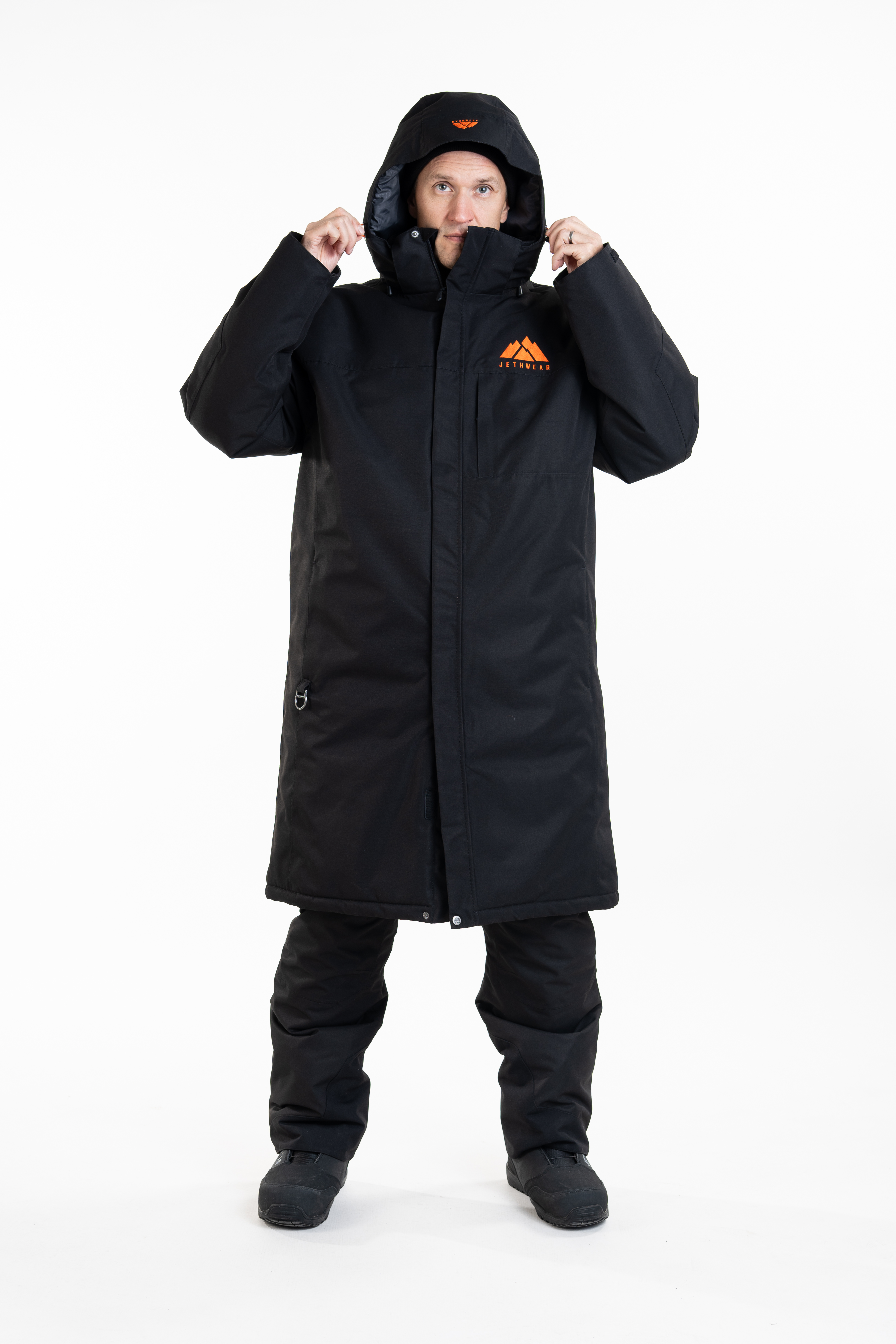 Jethwear PIT COAT - Black / Orange - 10