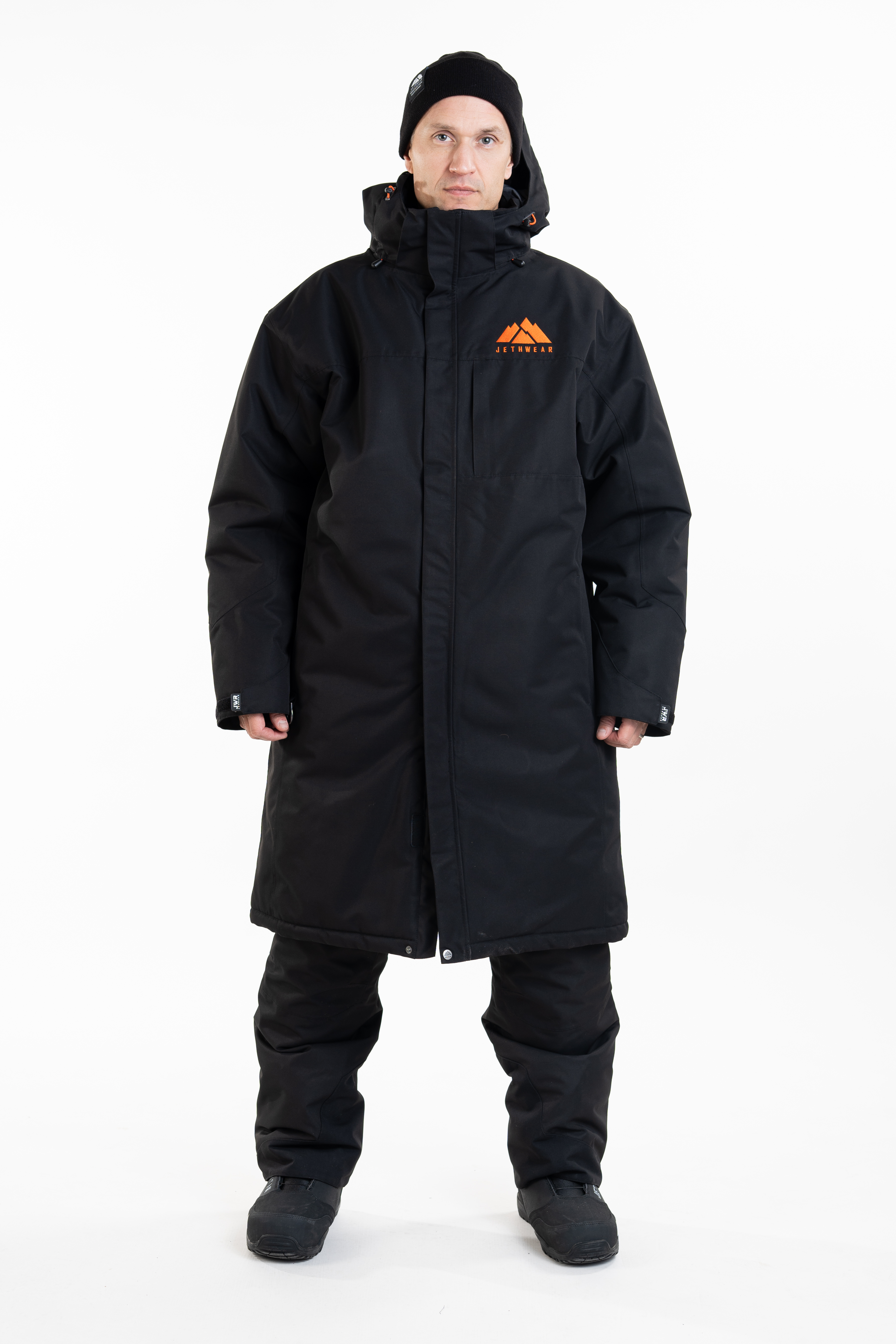 Jethwear PIT COAT - Black / Orange