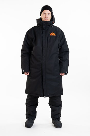 Jethwear PIT COAT - Black / Orange
