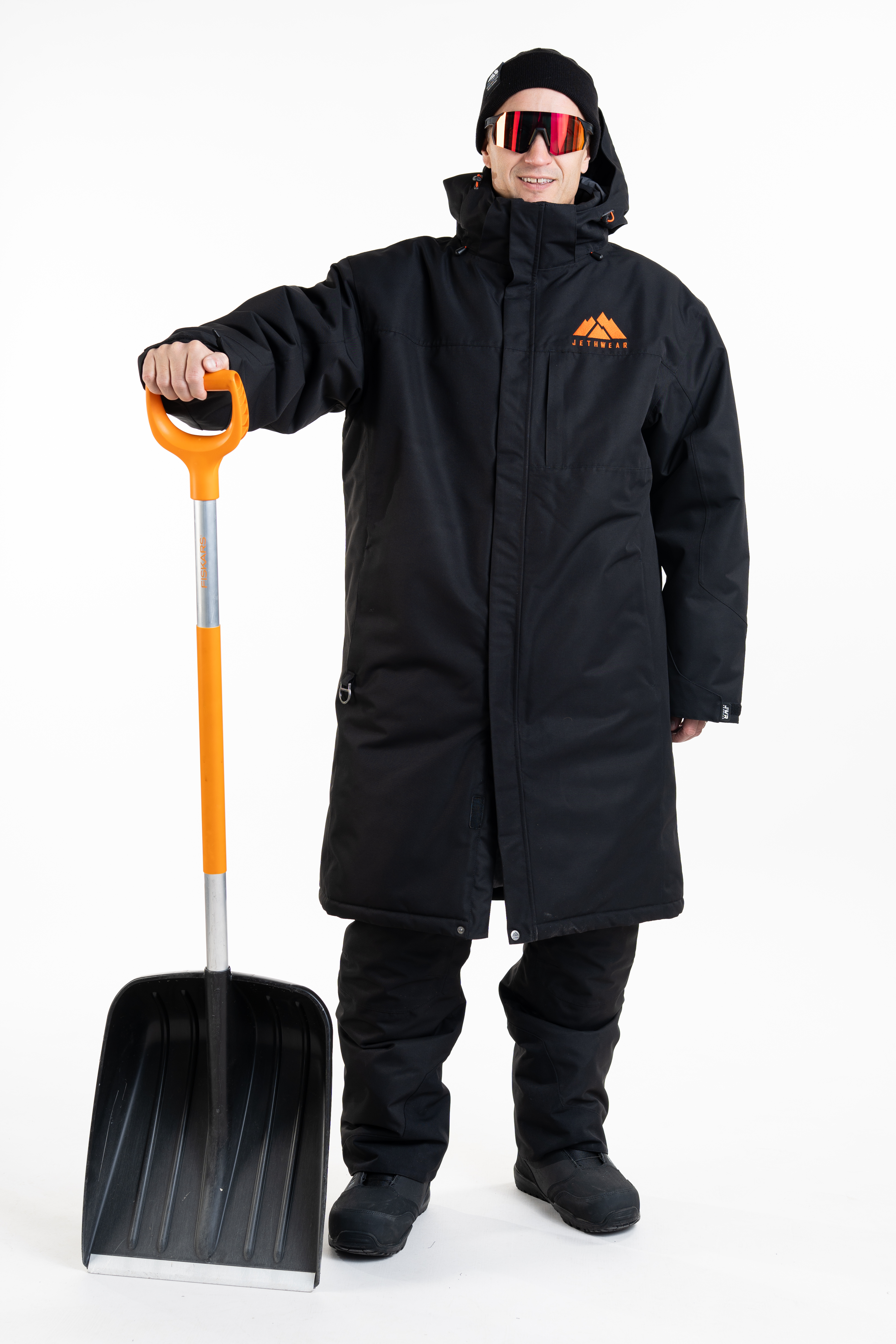 Jethwear PIT COAT - Black / Orange - 8