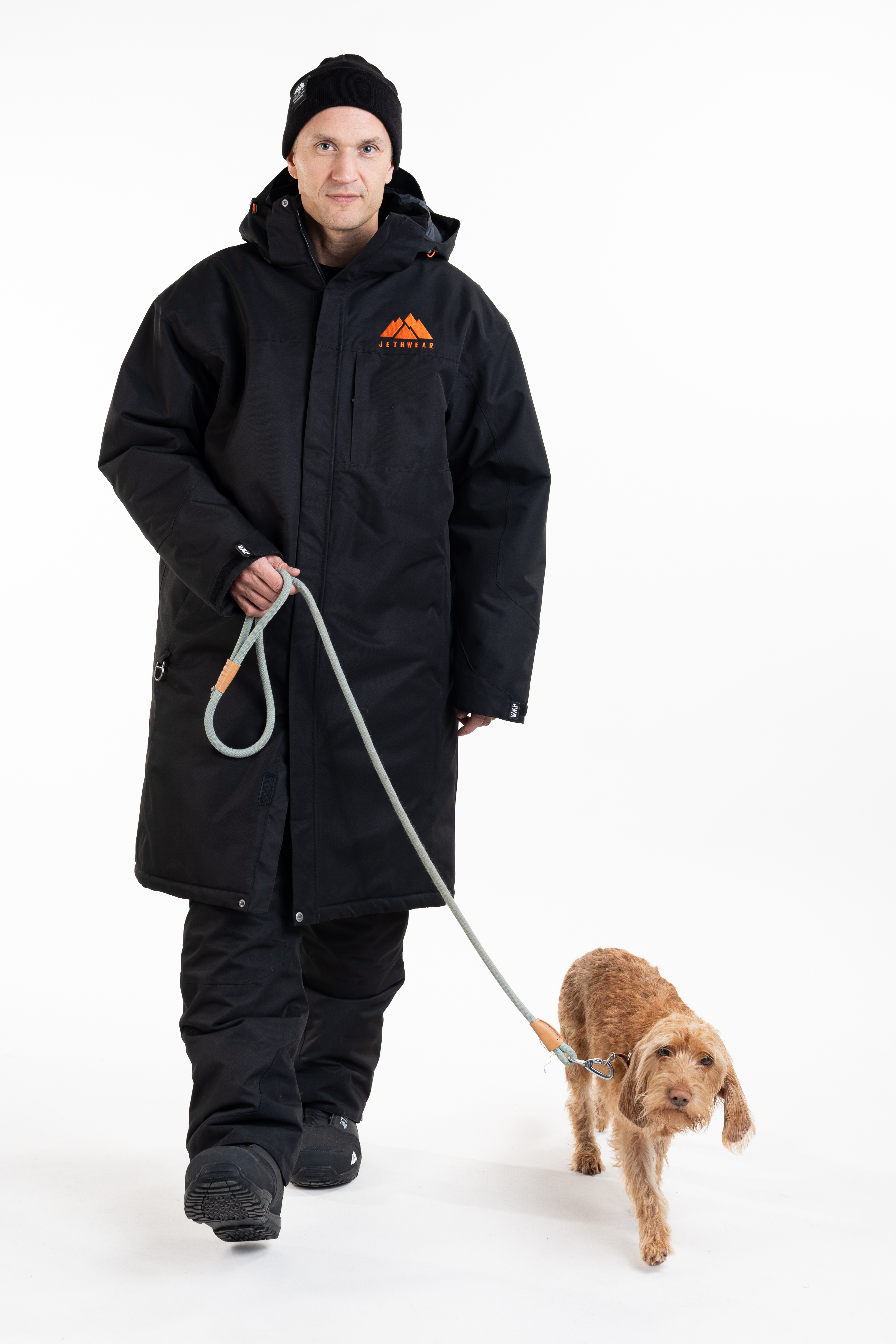 Jethwear PIT COAT - Black / Orange - 9