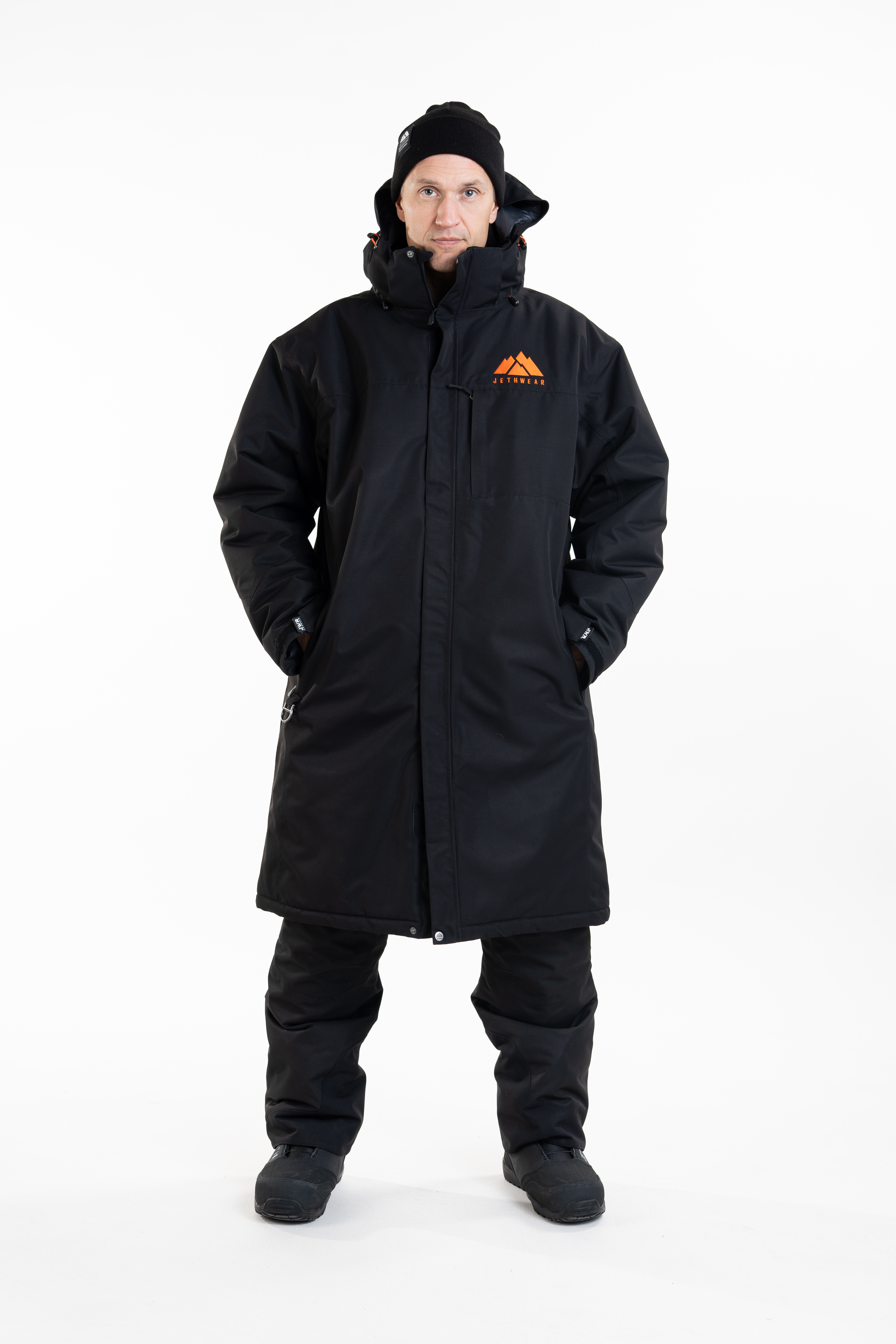 Jethwear PIT COAT - Black / Orange - 12