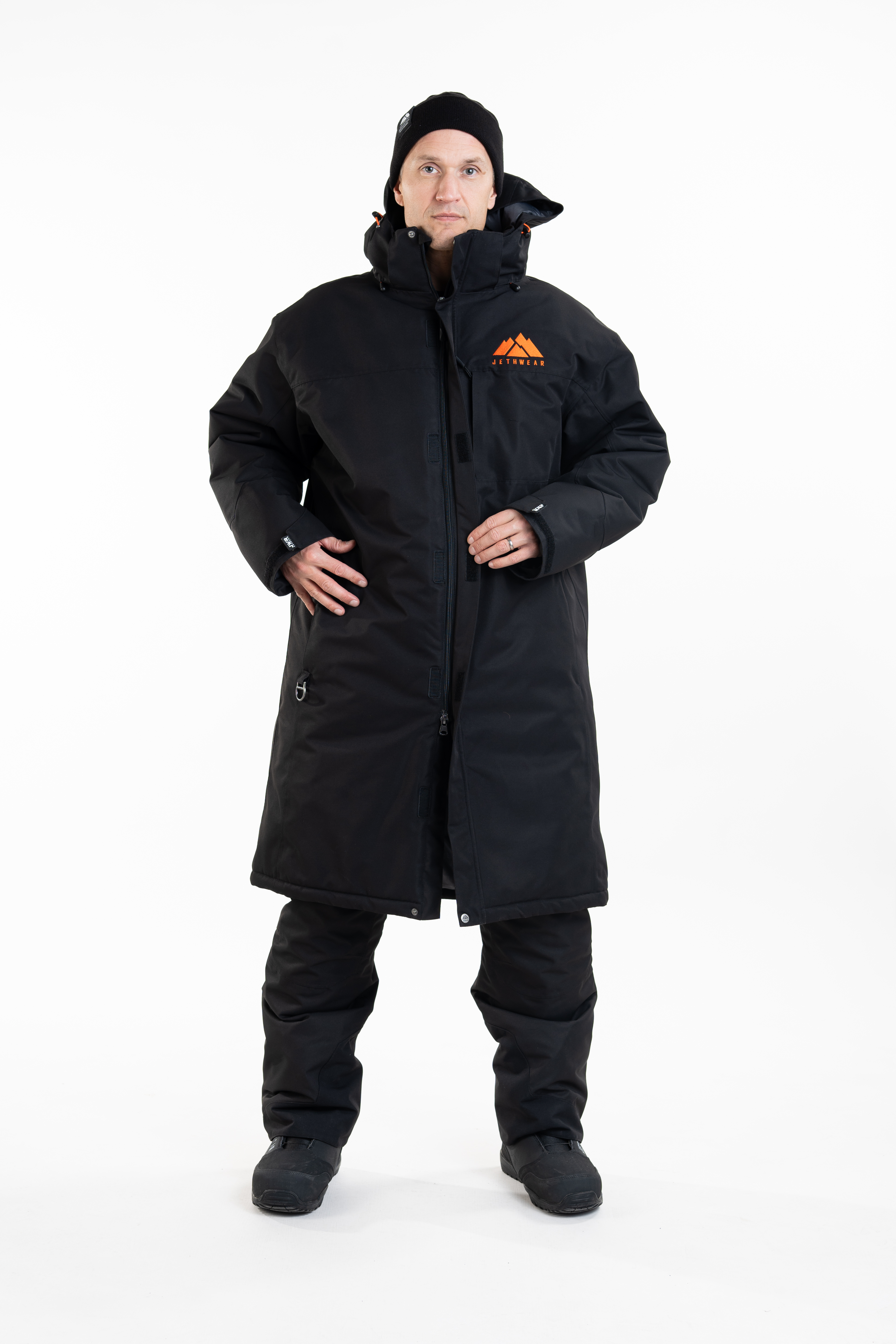Jethwear PIT COAT - Black / Orange - 13