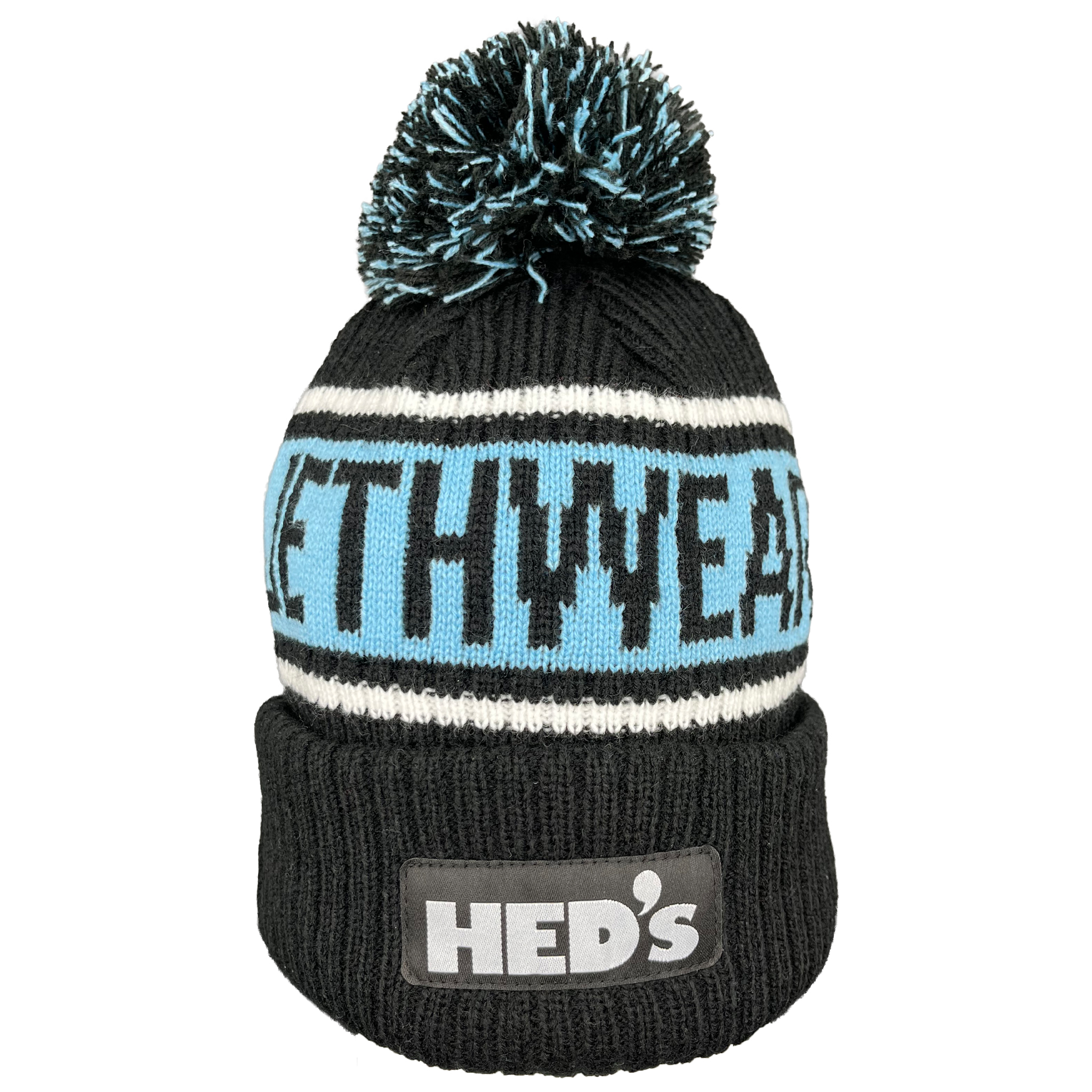 Jethwear Hed's Motor PomPom Beanie - Black / Blue