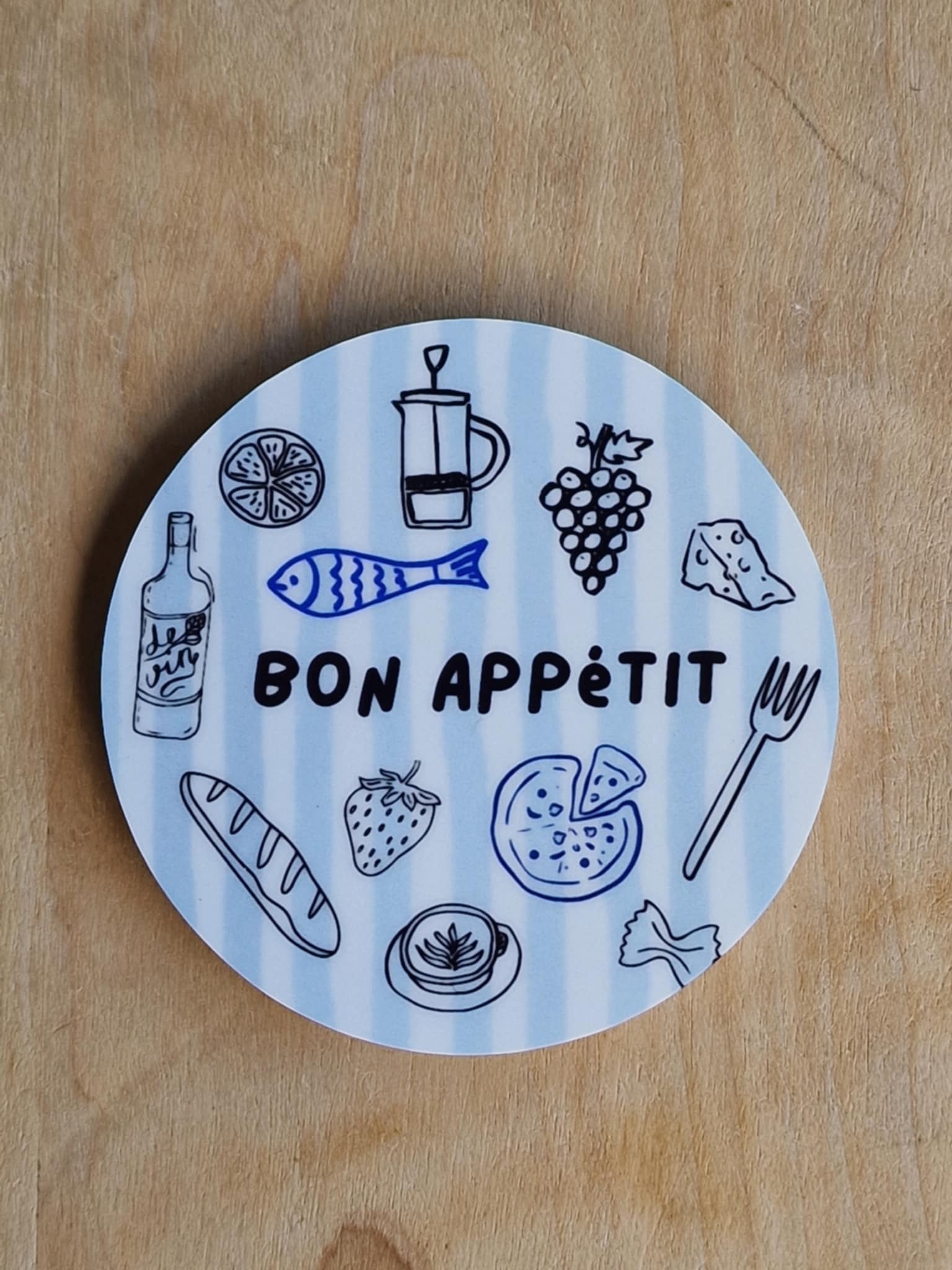 Glasunderlägg "Bon appetit"