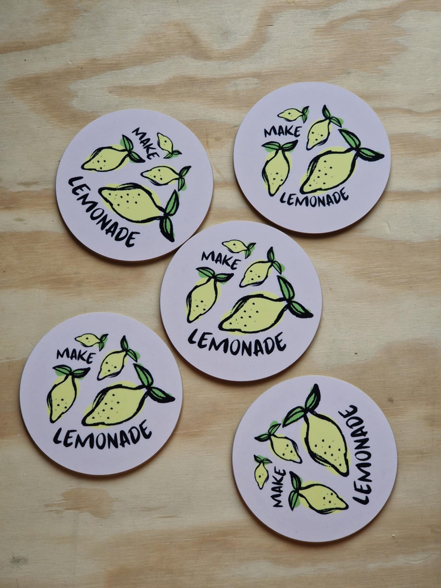 Glasunderlägg "Make lemonade"