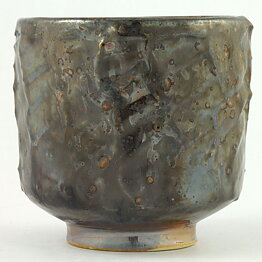 Isak Isaksson (2000s) Unique Chawan Bowl with Brown Glaze 9 cm #33