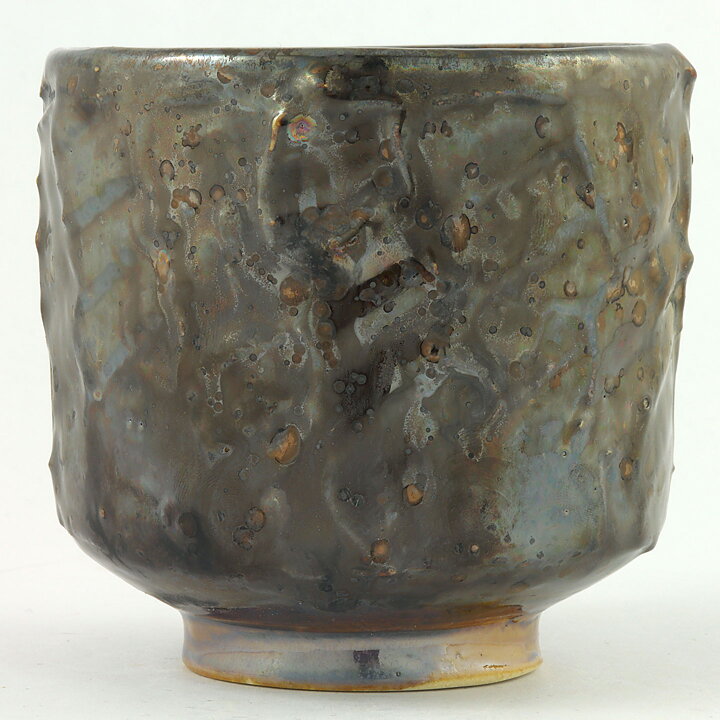 Isak Isaksson (2000s) Unique Chawan Bowl with Brown Glaze 9 cm #33