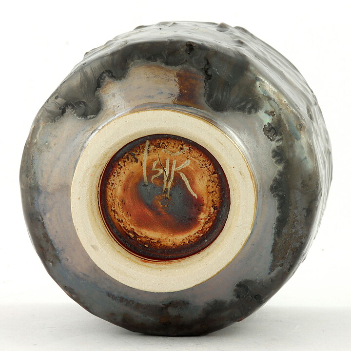 Isak Isaksson (2000s) Unique Chawan Bowl with Brown Glaze 9 cm #33