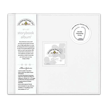 Doodlebug Storybook 12x12 D-Ring Album - Lily White