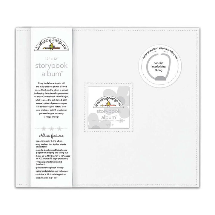Doodlebug Storybook 12x12 D-Ring Album - Lily White