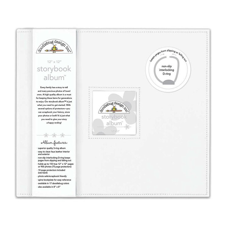 Doodlebug Storybook 12x12 D-Ring Album - Lily White