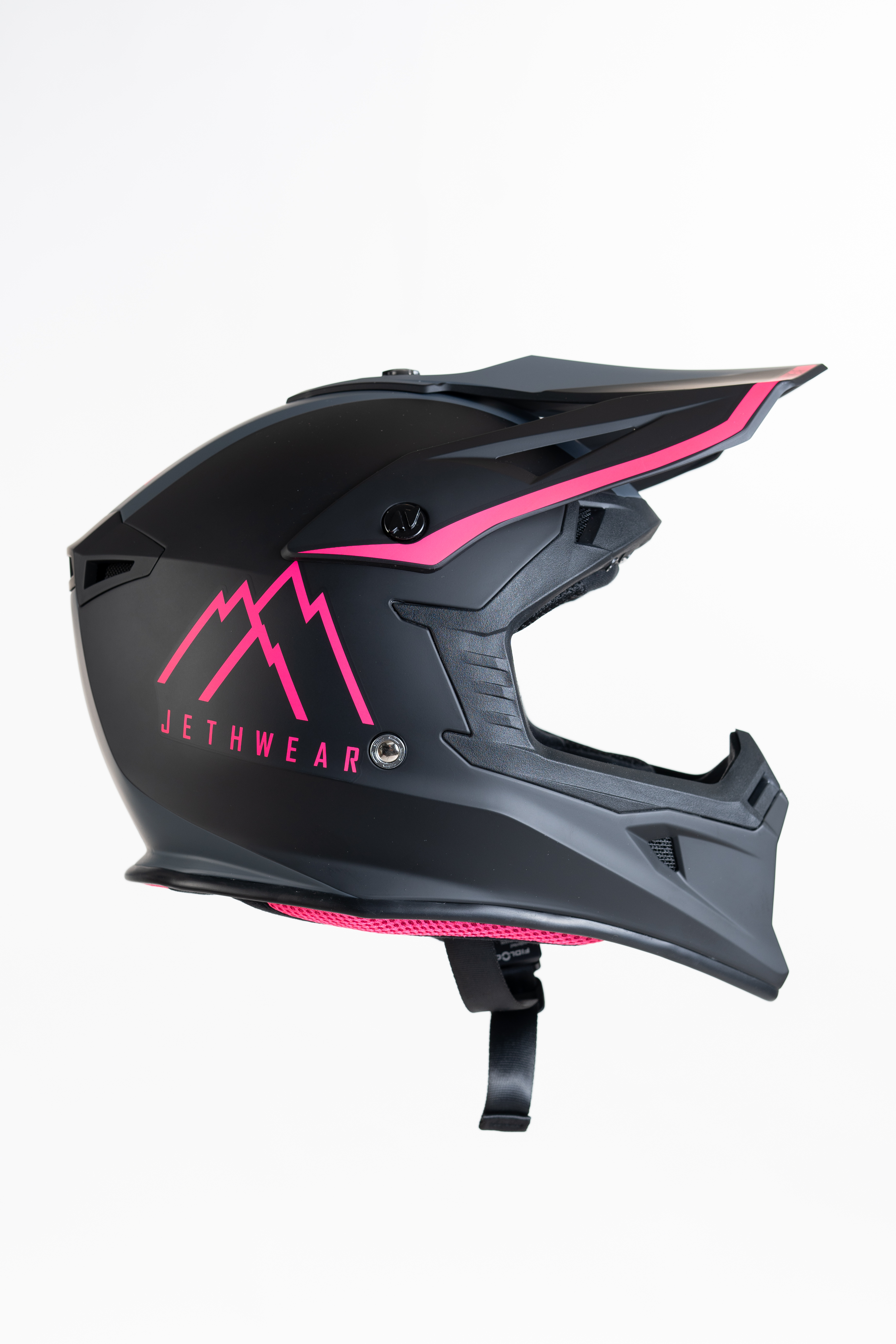 Jethwear Force Helmet - Black / Grey / Pink