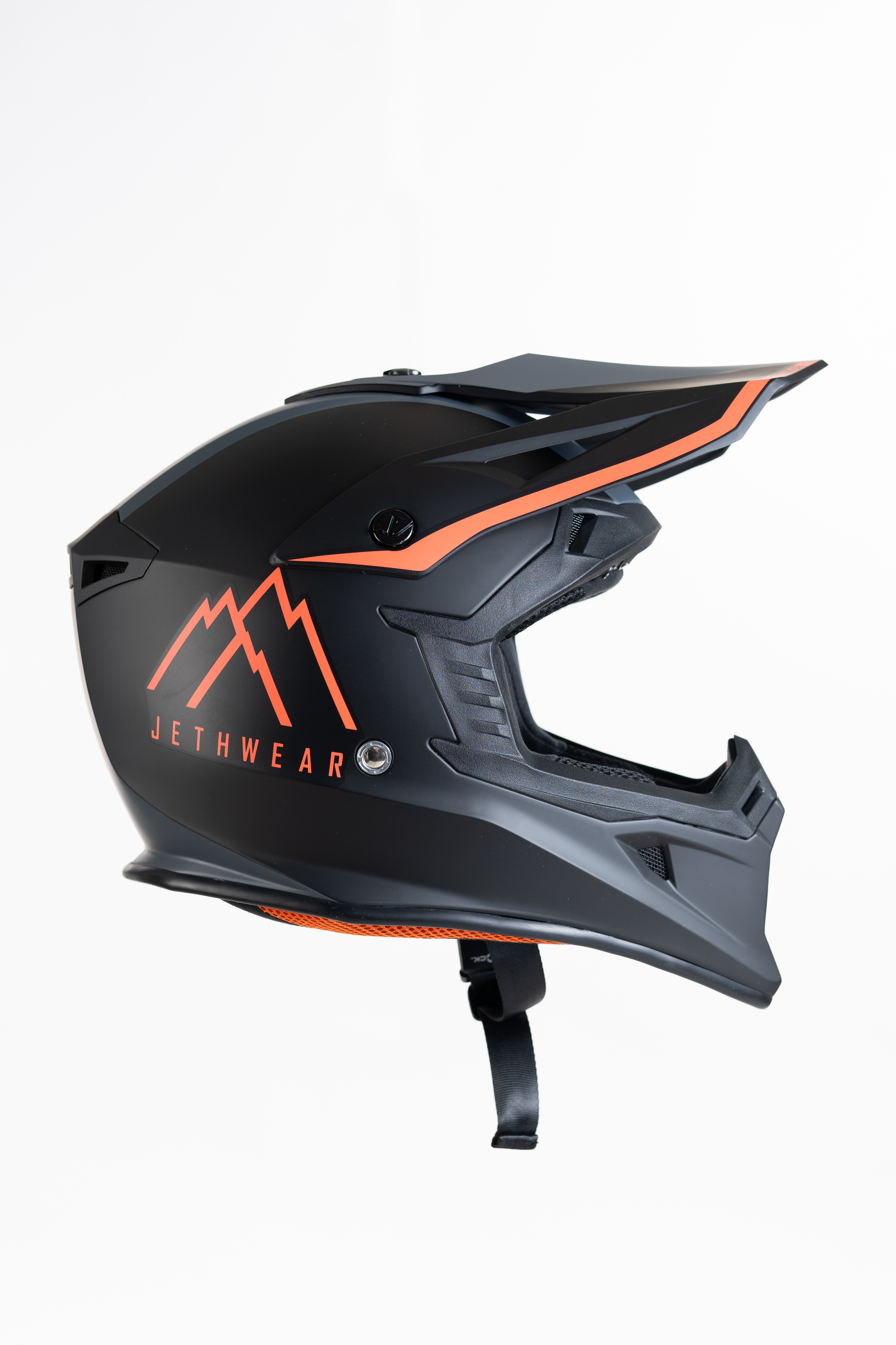 Jethwear Force Helmet - Black / Grey / Orange