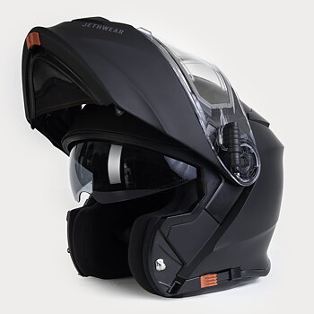 Jethwear Flip Up Helmet - Black
