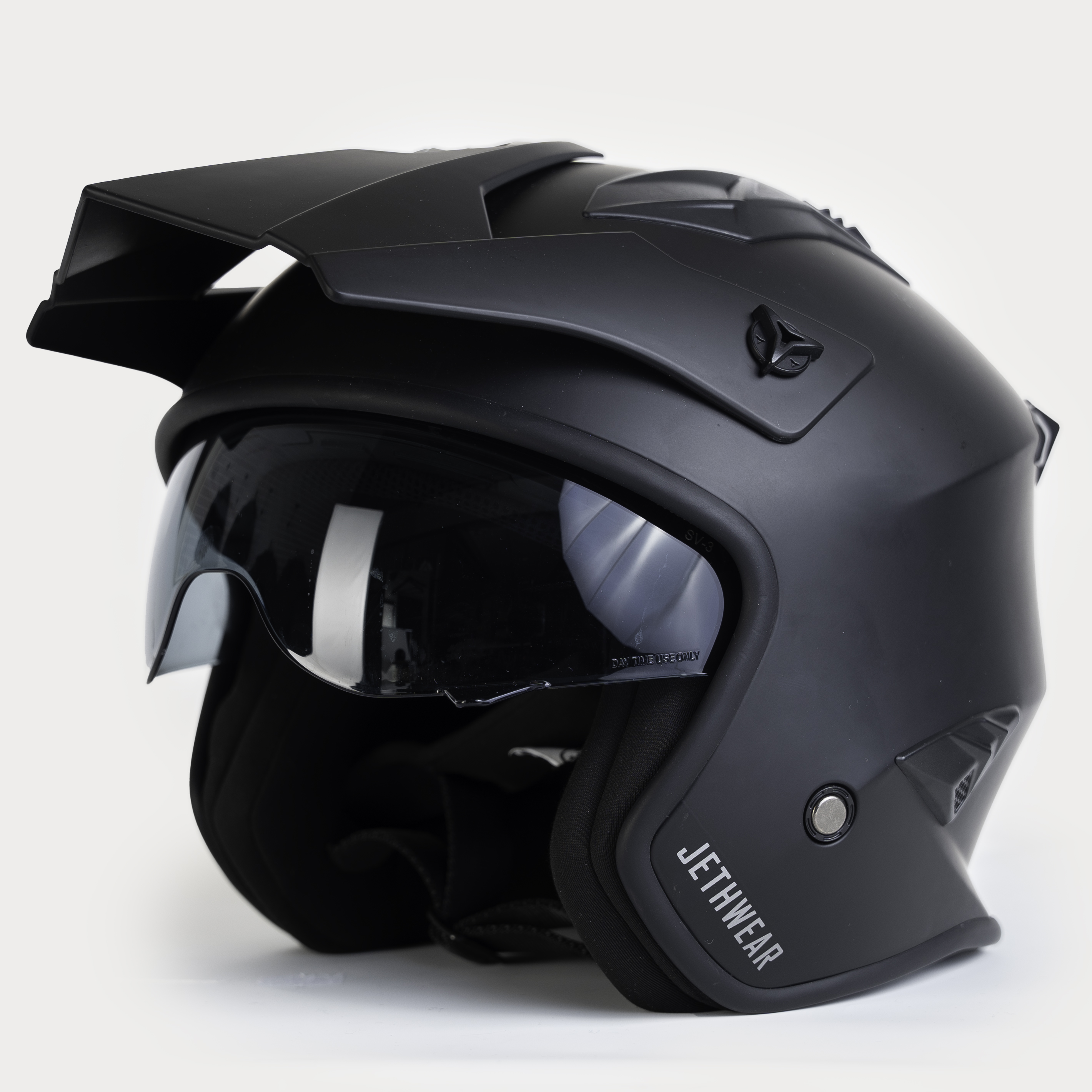 Jethwear Open Face Helmet - Black