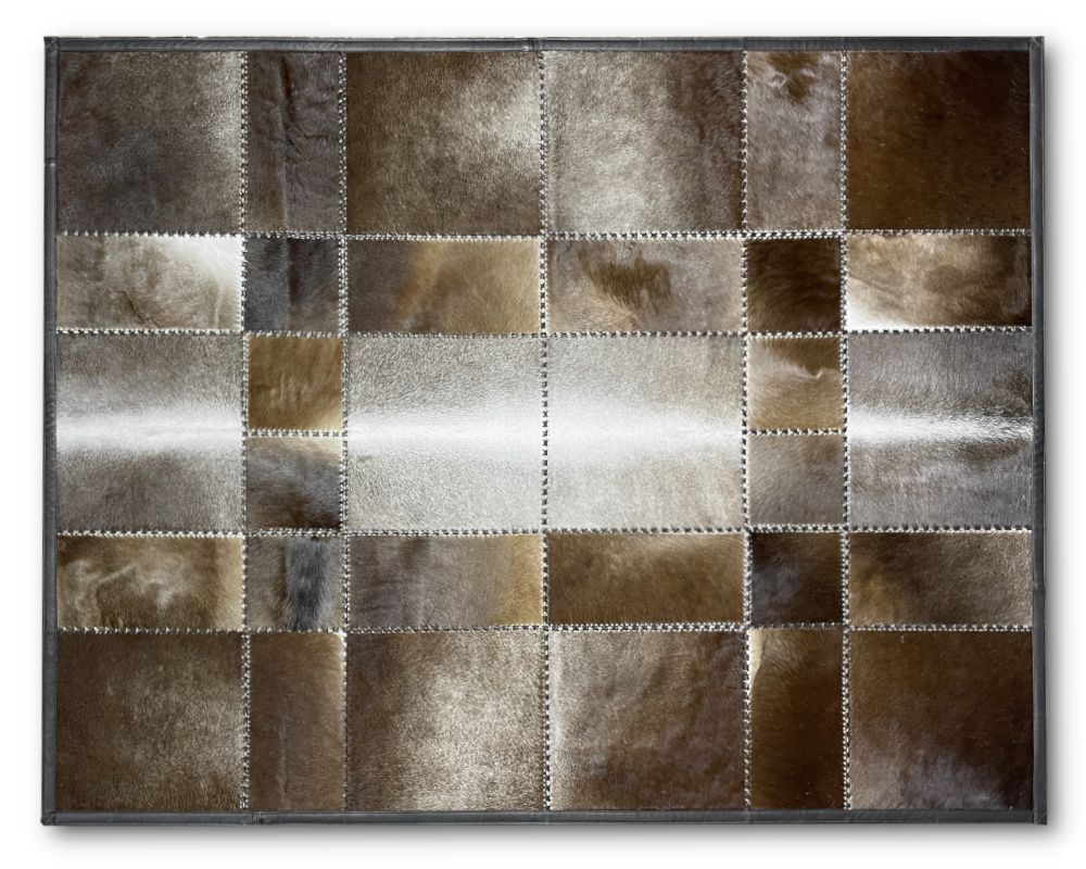 Patchwork Lädermatta 160 x 200 cm