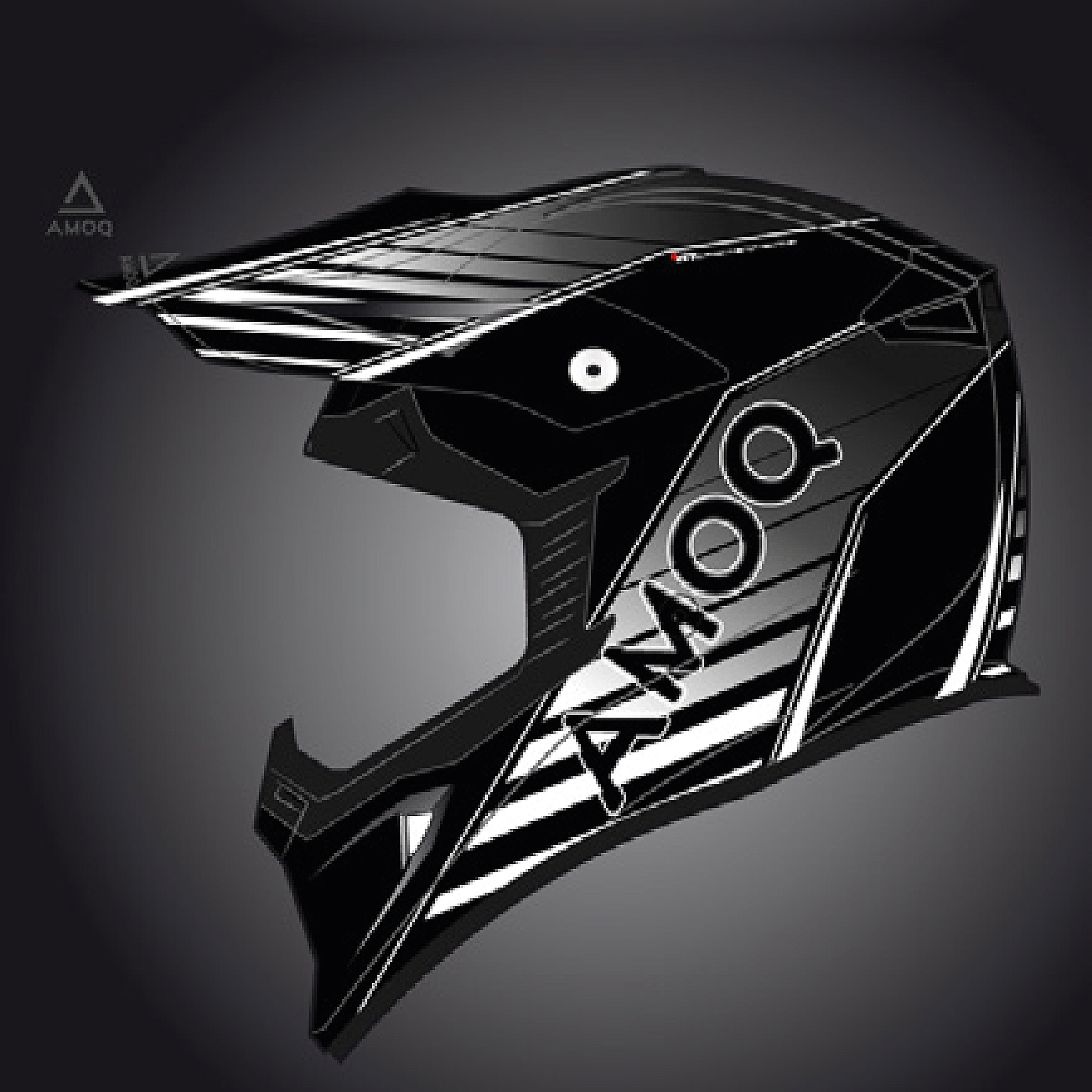 AMOQ Meteor V2 Helmet Axis - Black / Grey 