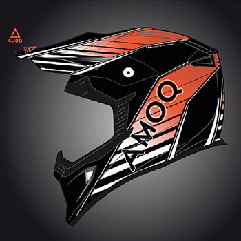 AMOQ Meteor V2 Helmet Axis - Black / Orange