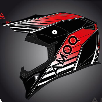 AMOQ Meteor V2 Helmet Axis Black / Red
