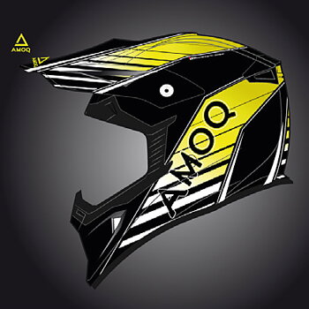 AMOQ Meteor V2 Helmet Axis Black / Yellow