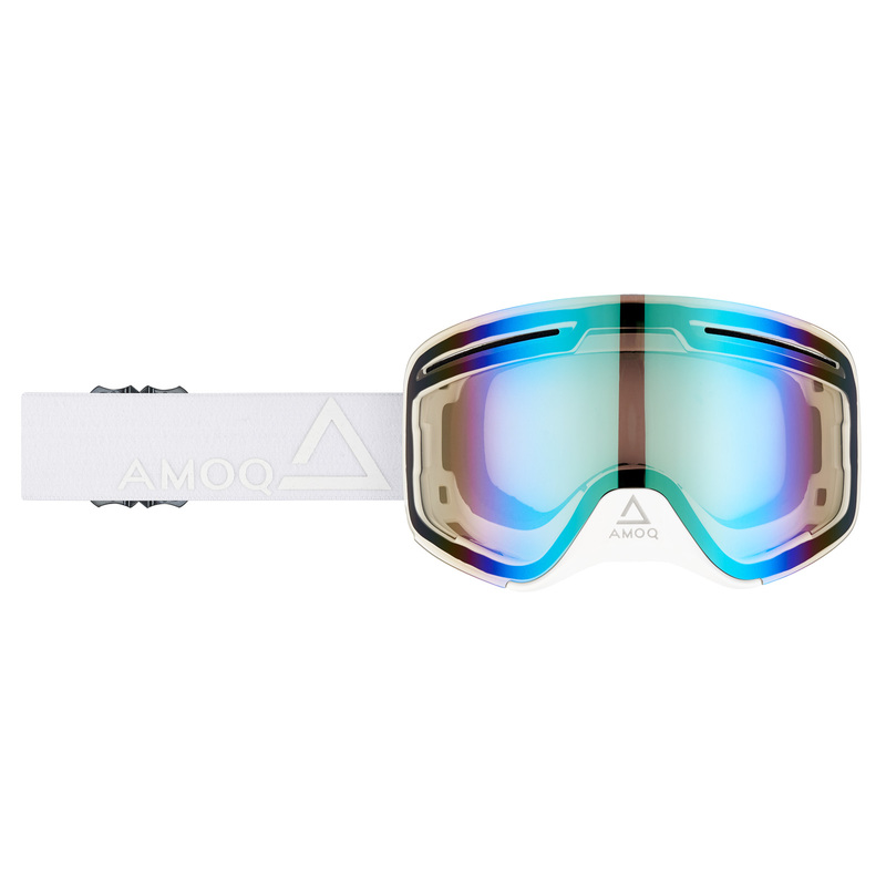 AMOQ Vision Snow Goggles - Whiteout - Gold Mirror