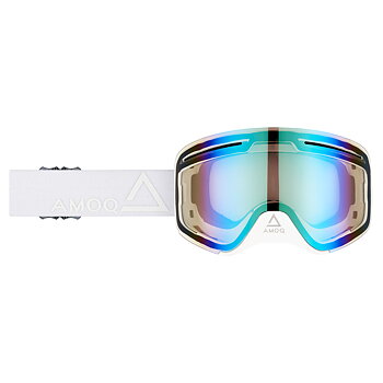 AMOQ Vision Snow Goggles - Whiteout - Gold Mirror
