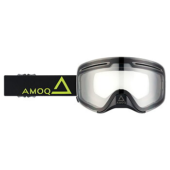 AMOQ Vision Vent+ Magnetic Skoterglasögon - Black / Hi Vis - Clear