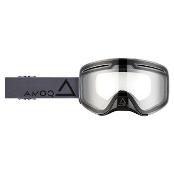 AMOQ Vision Vent+ Magnetic Skoterglasögon - Dark Grey / Black - Clear