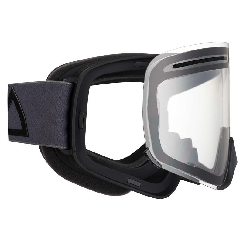 AMOQ Vision Vent+ Magnetic Skoterglasögon - Dark Grey / Black - Clear - 2